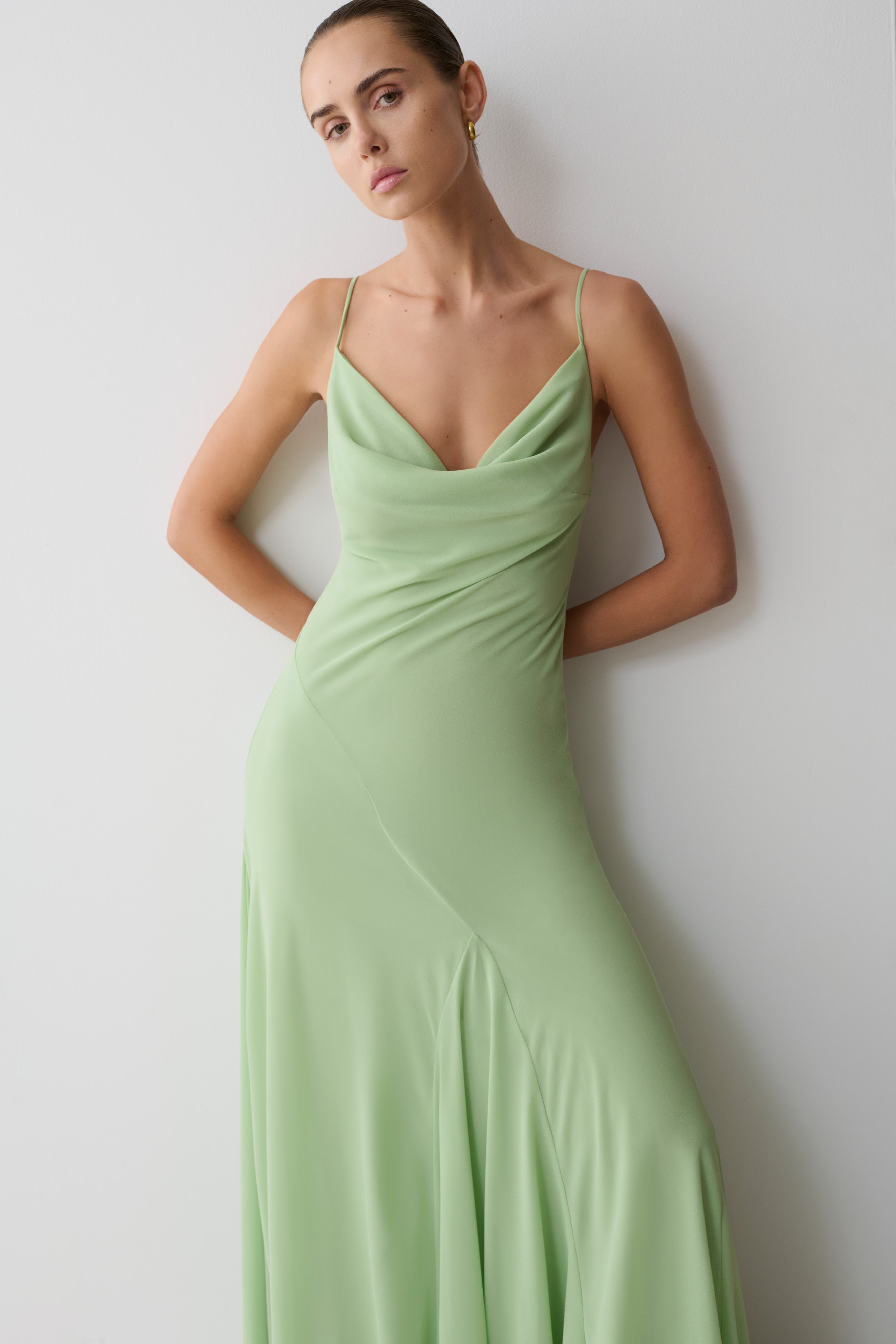 Aurelia Chiffon Maxi Dress - Sage