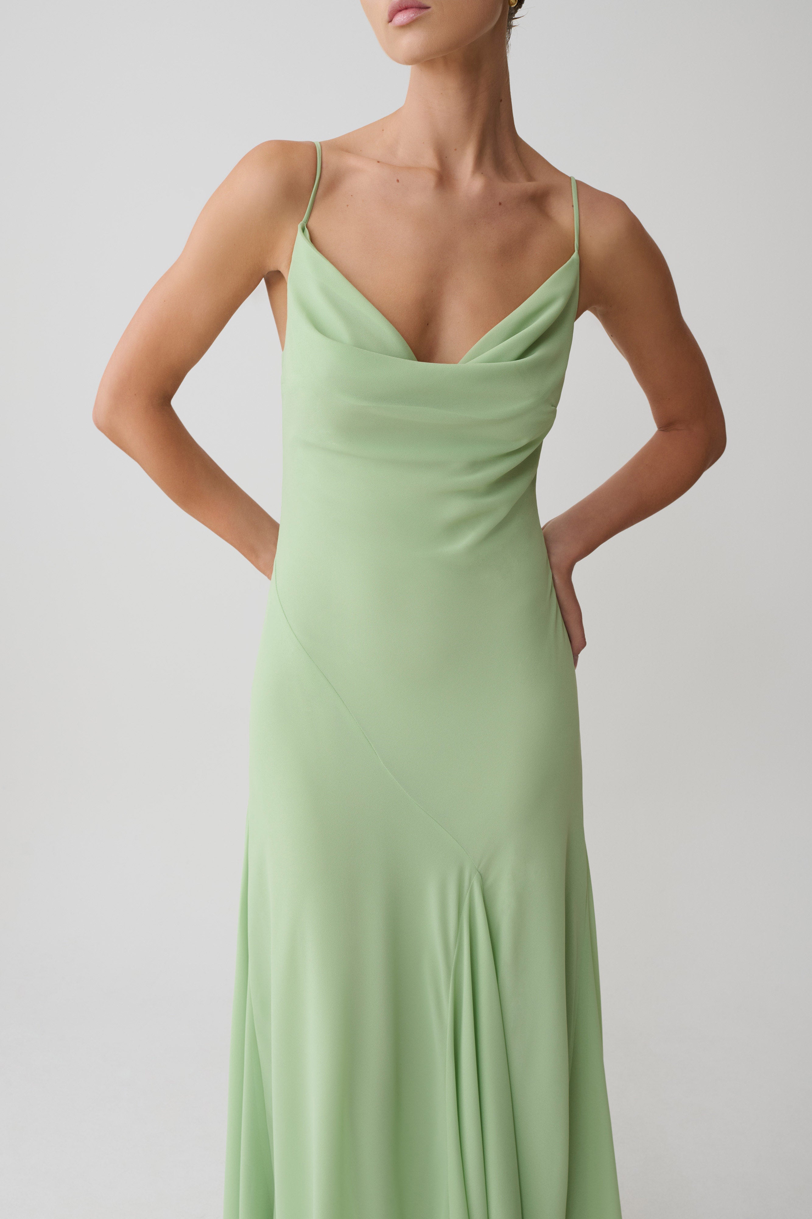 Aurelia Chiffon Maxi Dress - Sage