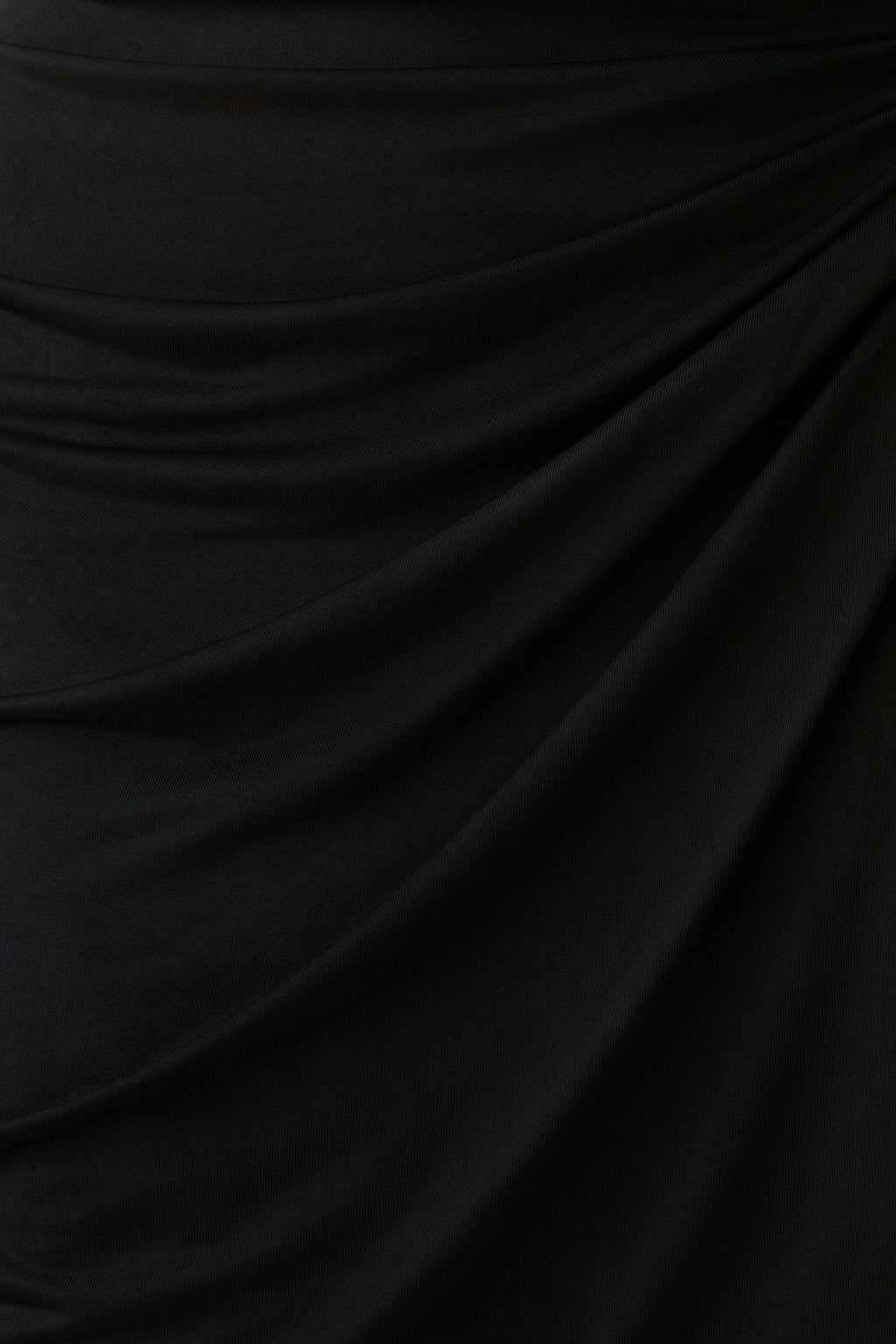 Alyn Off Shoulder Draped Mini Dress - Black