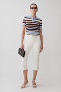Mary Denim Capris - White