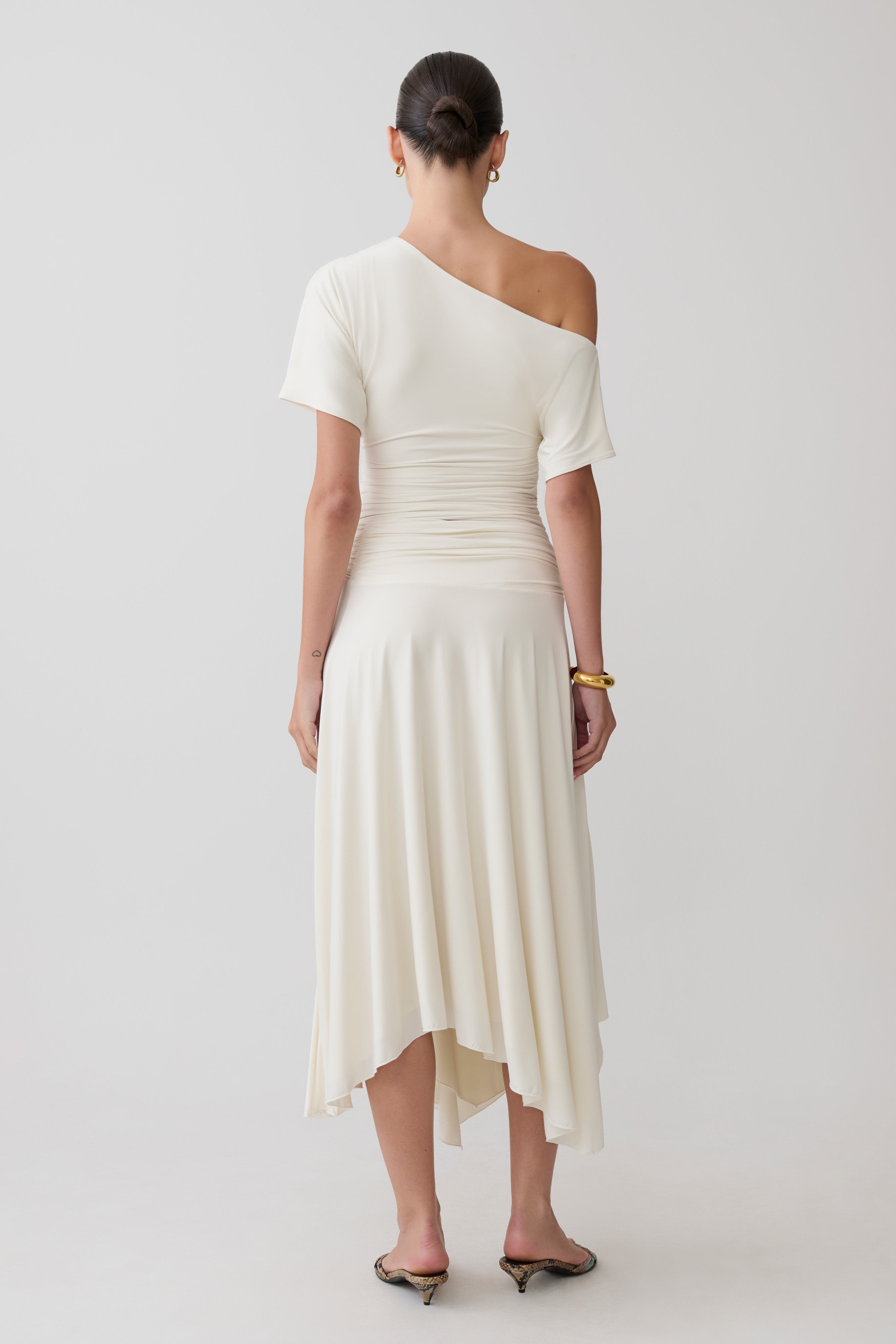 Luu Slinky Midi Skirt - Ivory