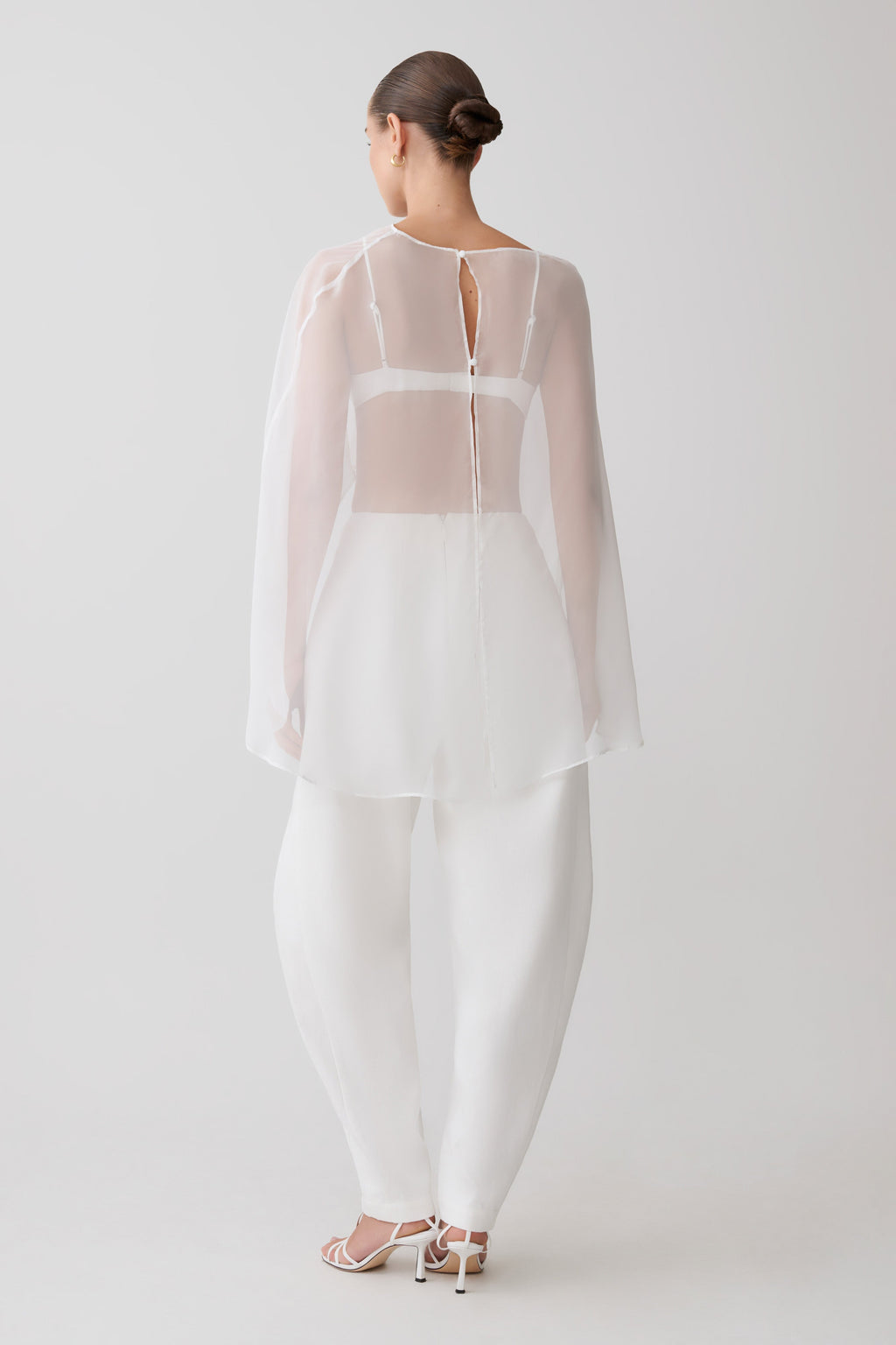 Oriana Linen Oversize Pants - White