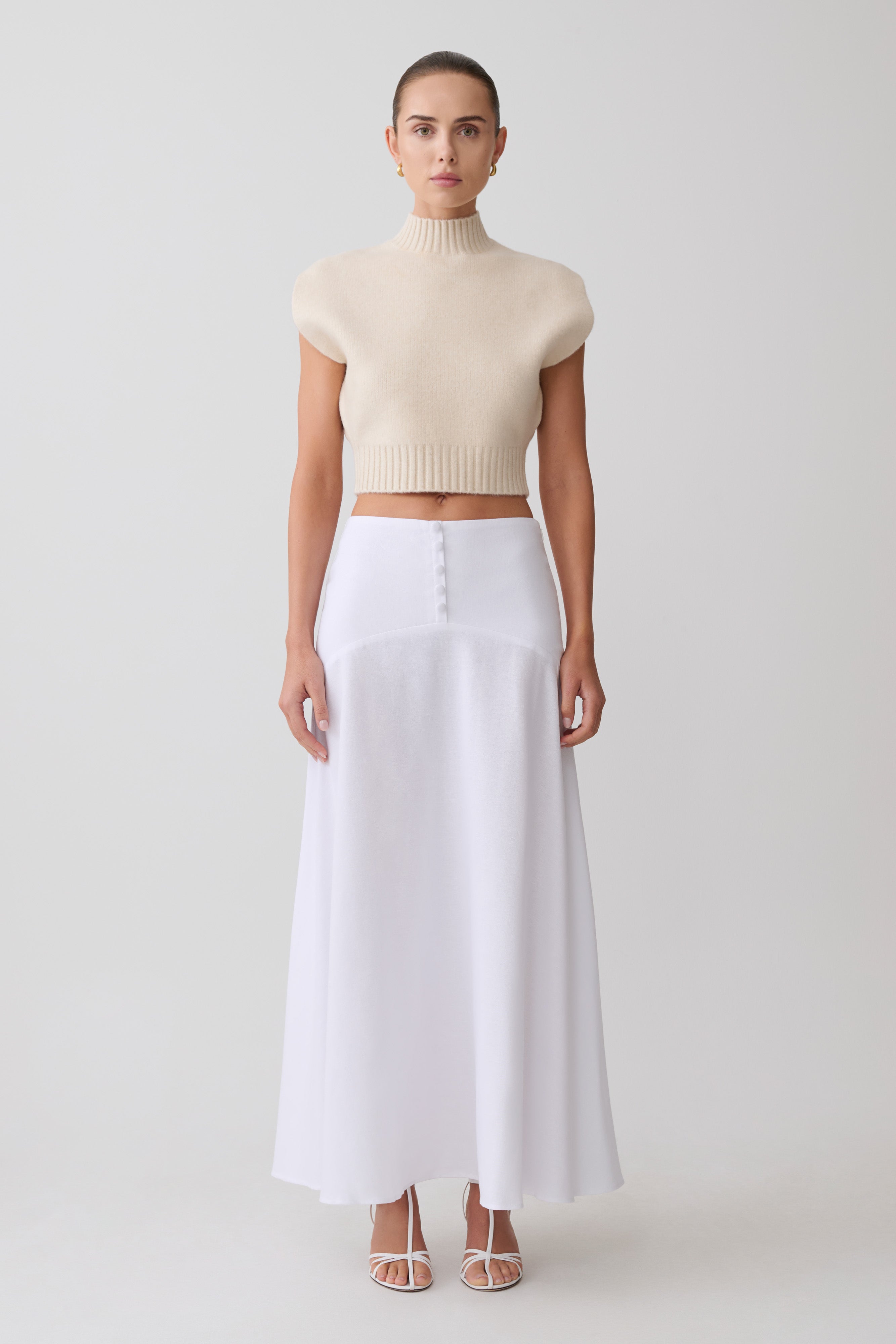 Niko Knit Oversized Top - Ivory