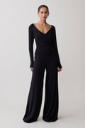 Sari Long Sleeve Modal Top - Black