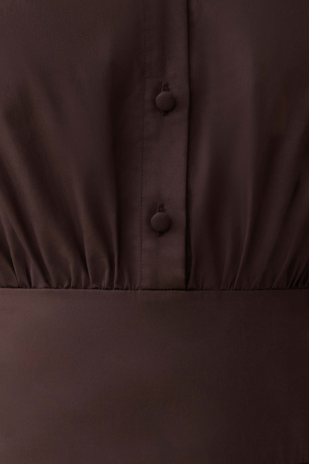Isolde Long Sleeve Cotton Maxi Dress - Dark Chocolate