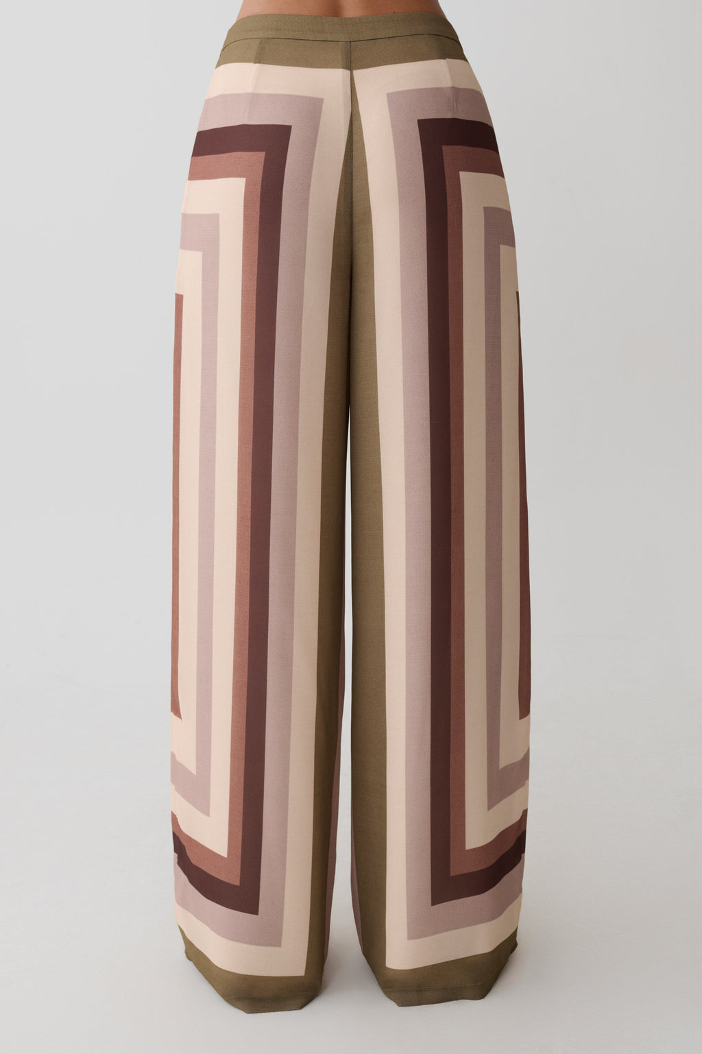 Rachel Chiffon Straight Leg Pants - Multi Stripe