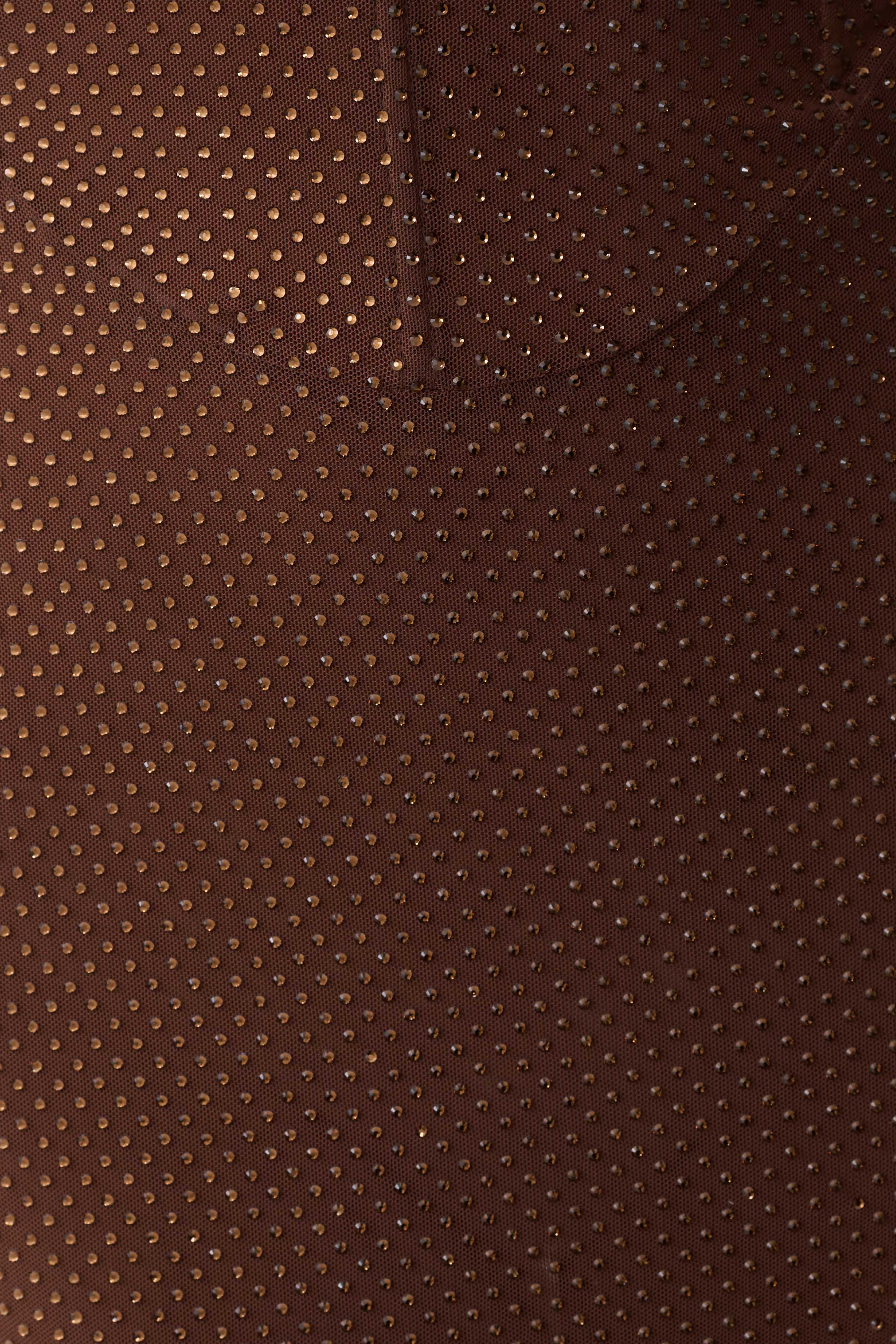 Phi Multi-Wear Cowl Diamante Maxi Dress - Chocolate
