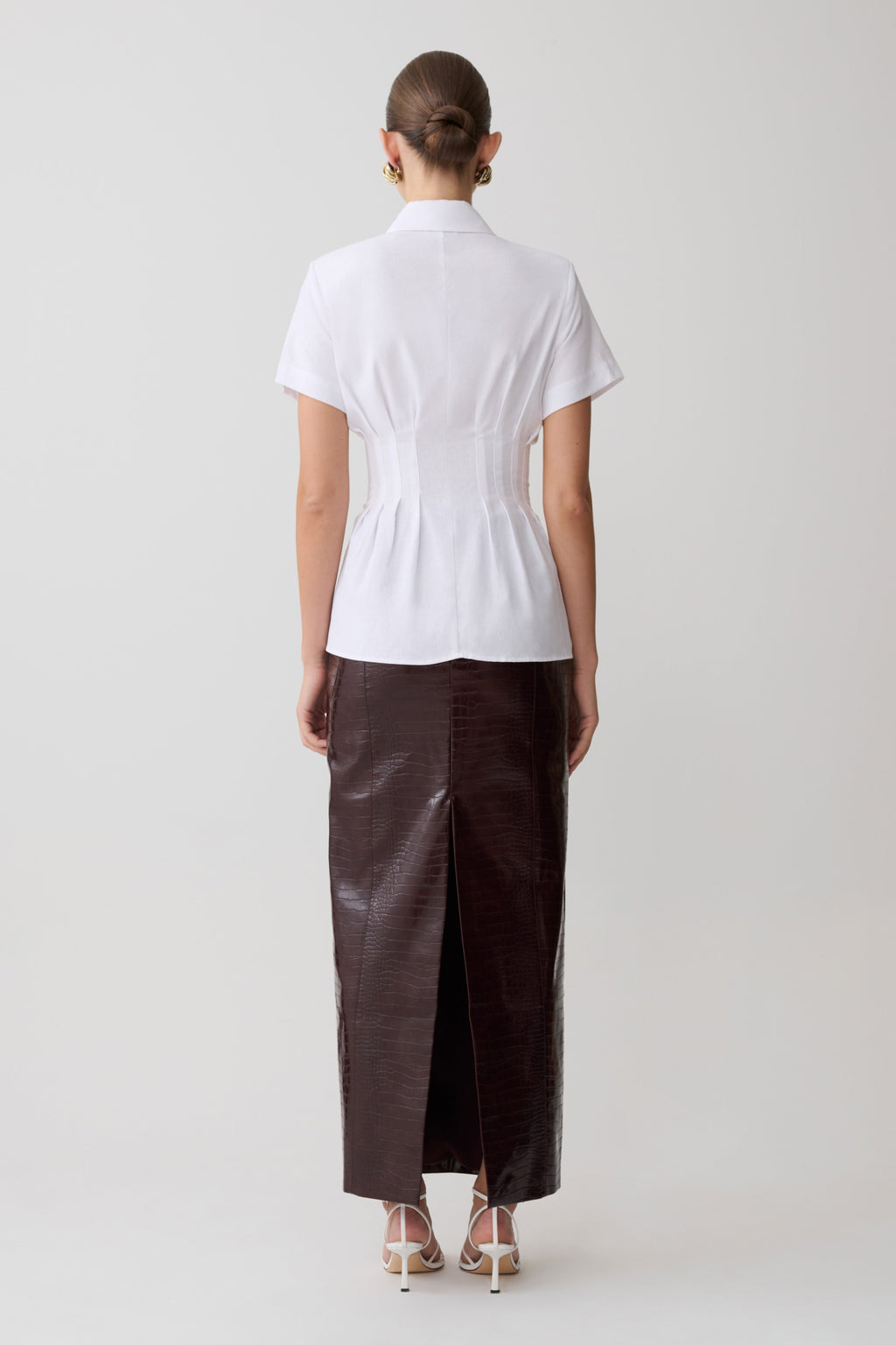 Selma Short Sleeve Linen Shirt - White
