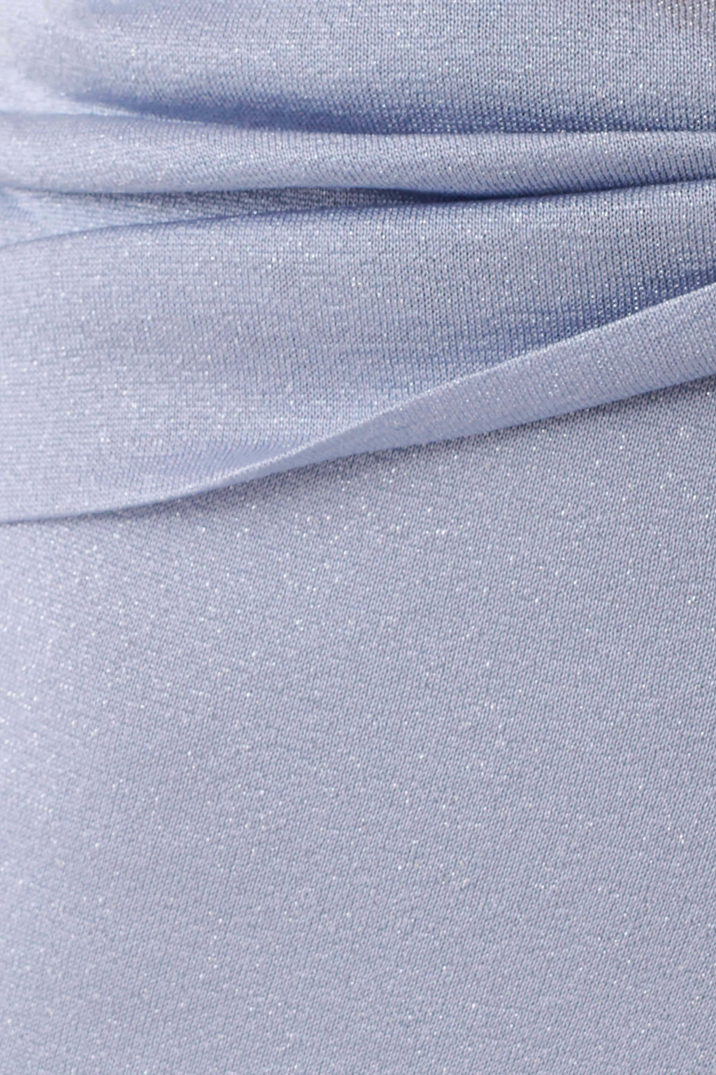 Adrienne Lurex Knot Maxi Skirt - Pastel Blue