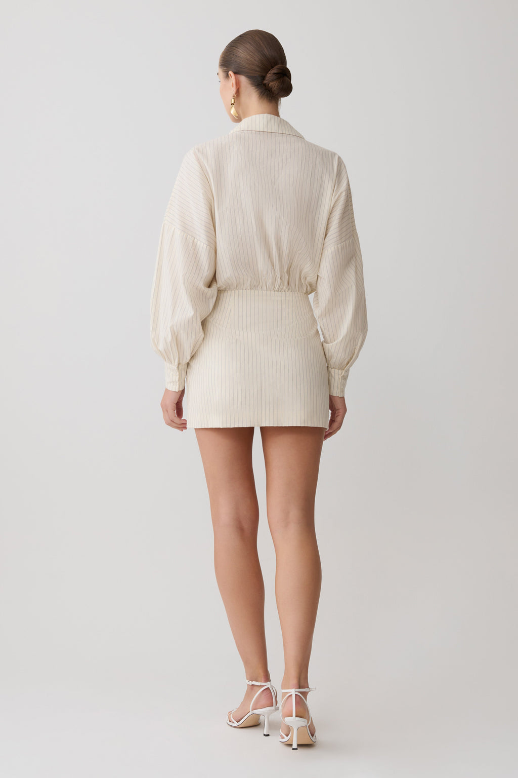Ivy Oversize Shirt Mini Dress - Stripe