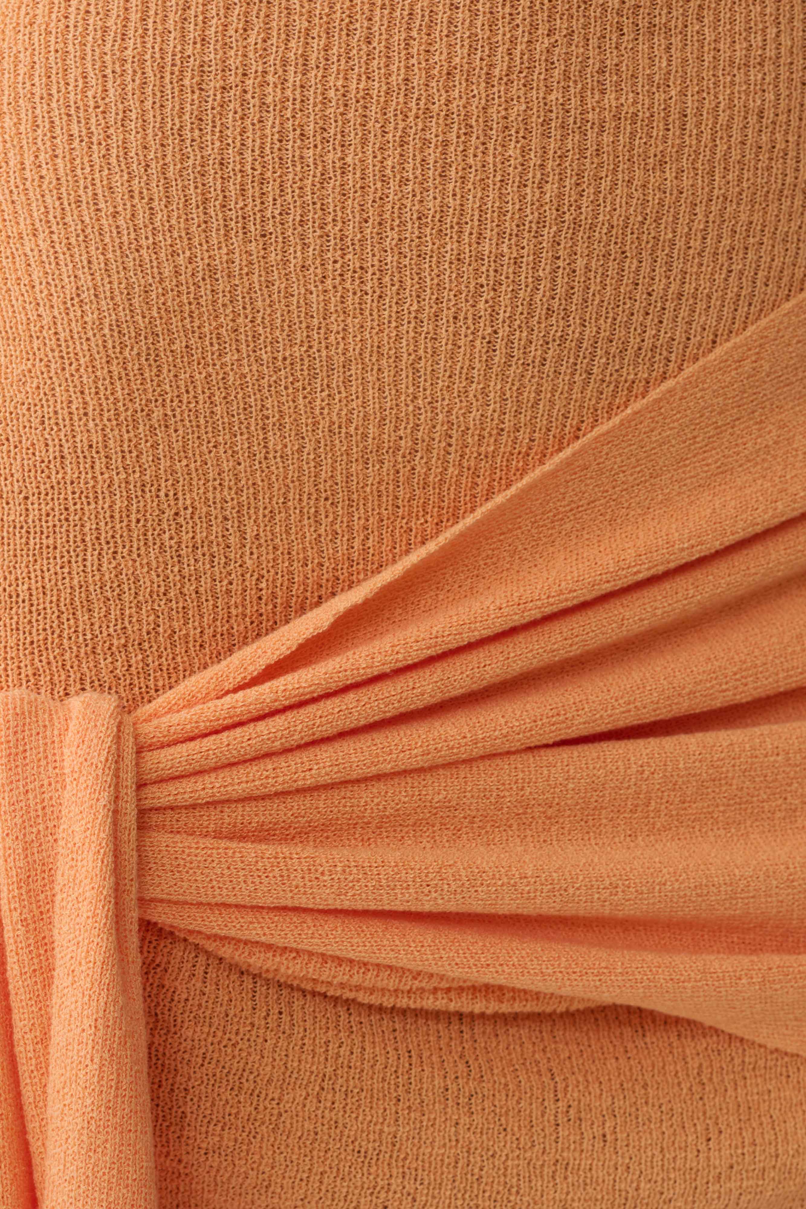 Lucien Cowl Neck Mini Dress - Apricot
