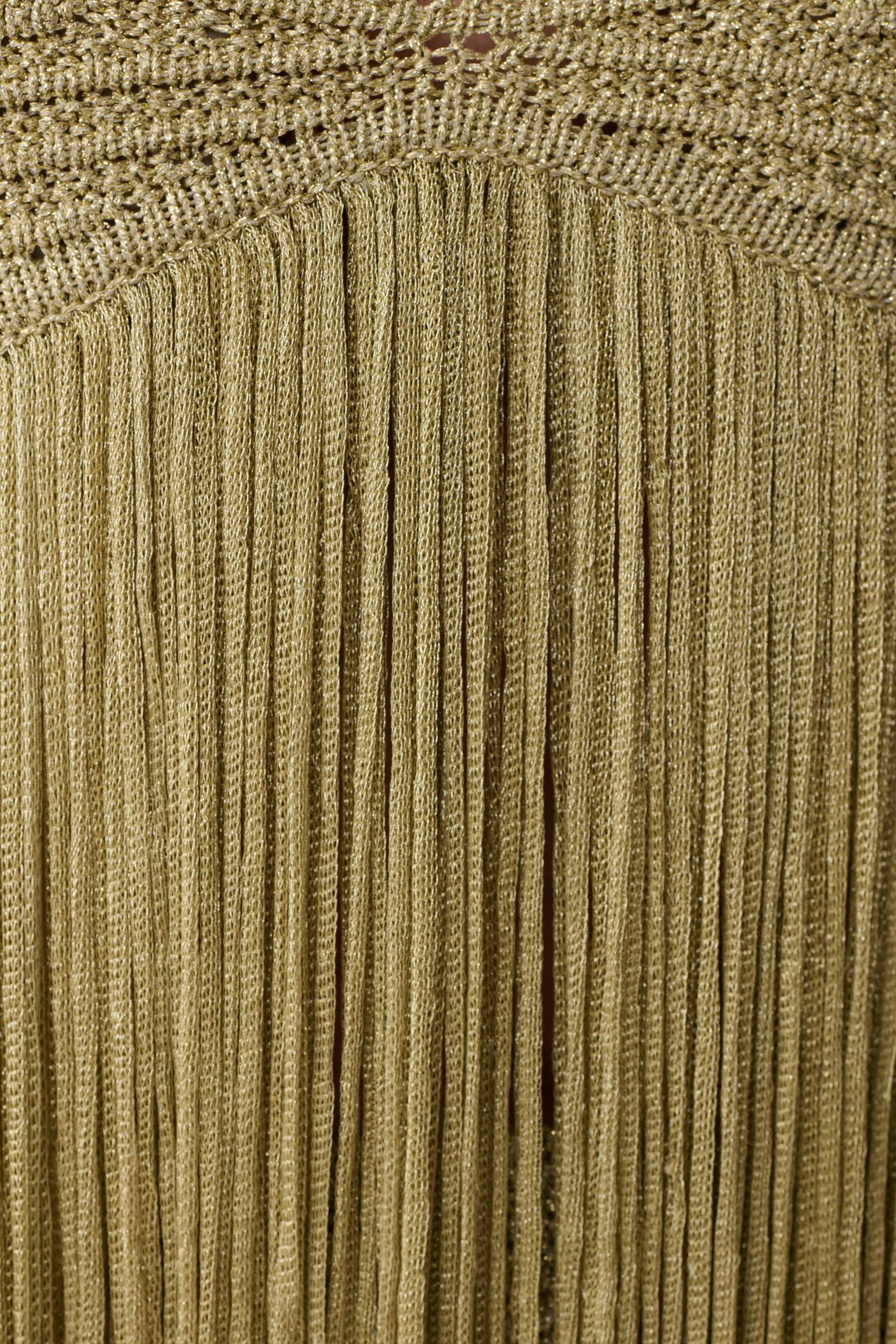 Renee Lurex Crochet Maxi Dress - Gold