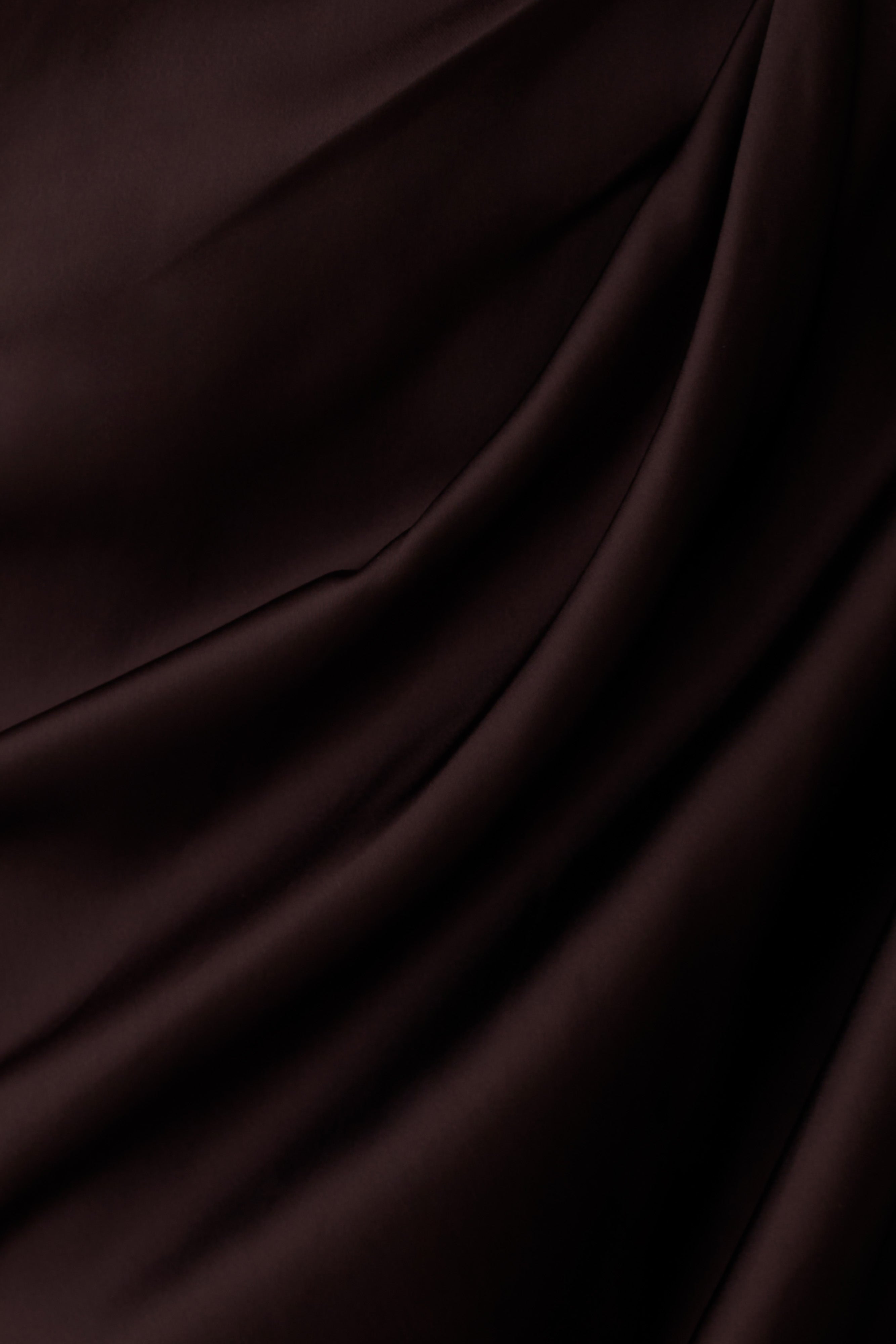 Aveline Draped Halter Midi Dress - Dark Chocolate