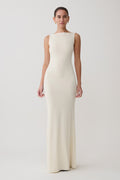 Tarna Sleeveless Slinky Maxi Dress - Bone