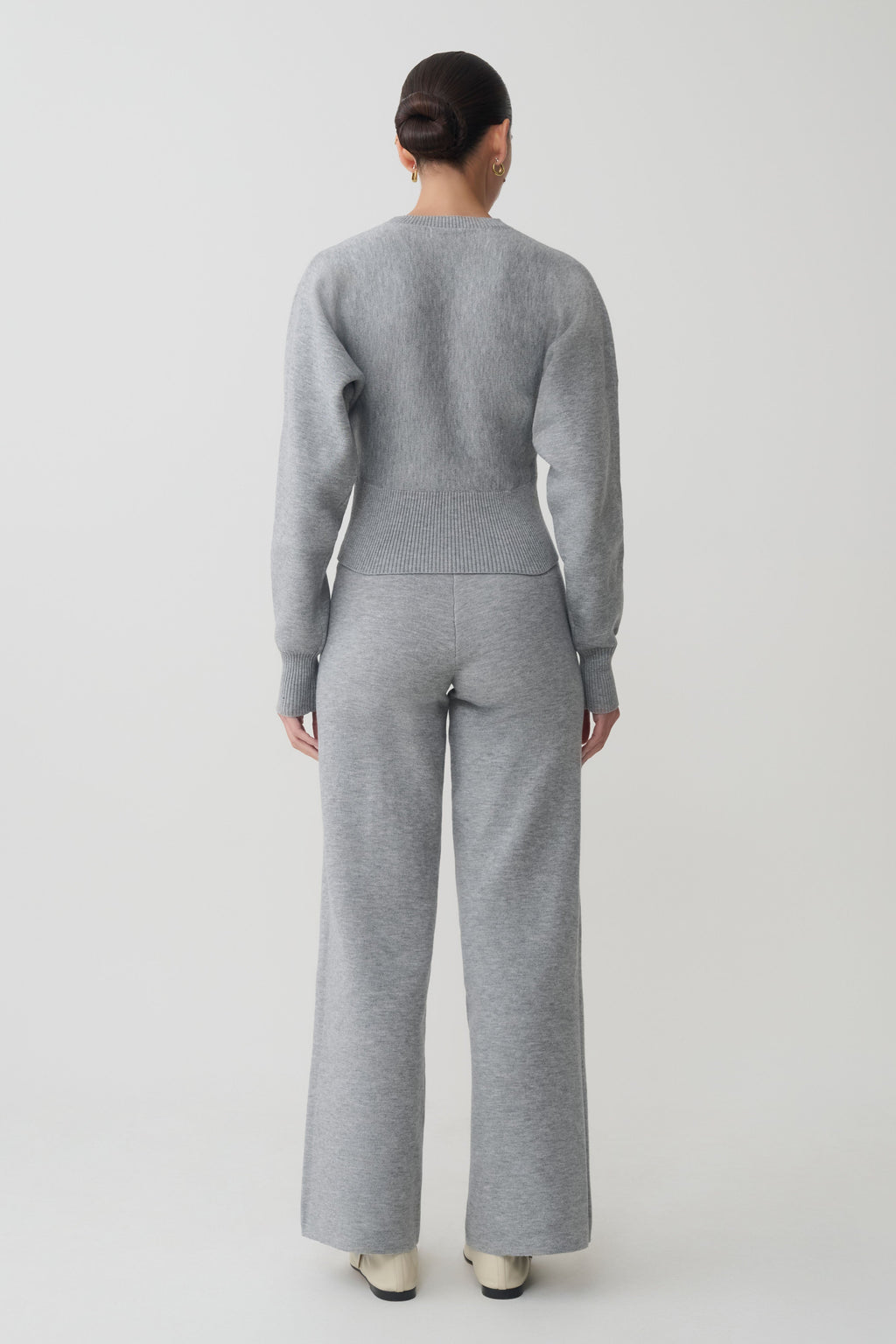 Kerrymae Straight Leg Knit Pants - Grey Marle