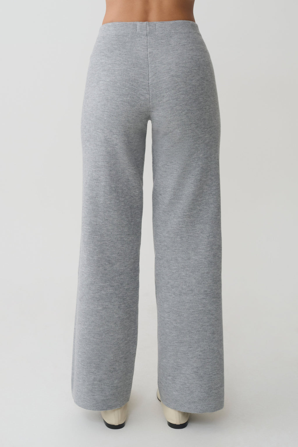 Kerrymae Straight Leg Knit Pants - Grey Marle
