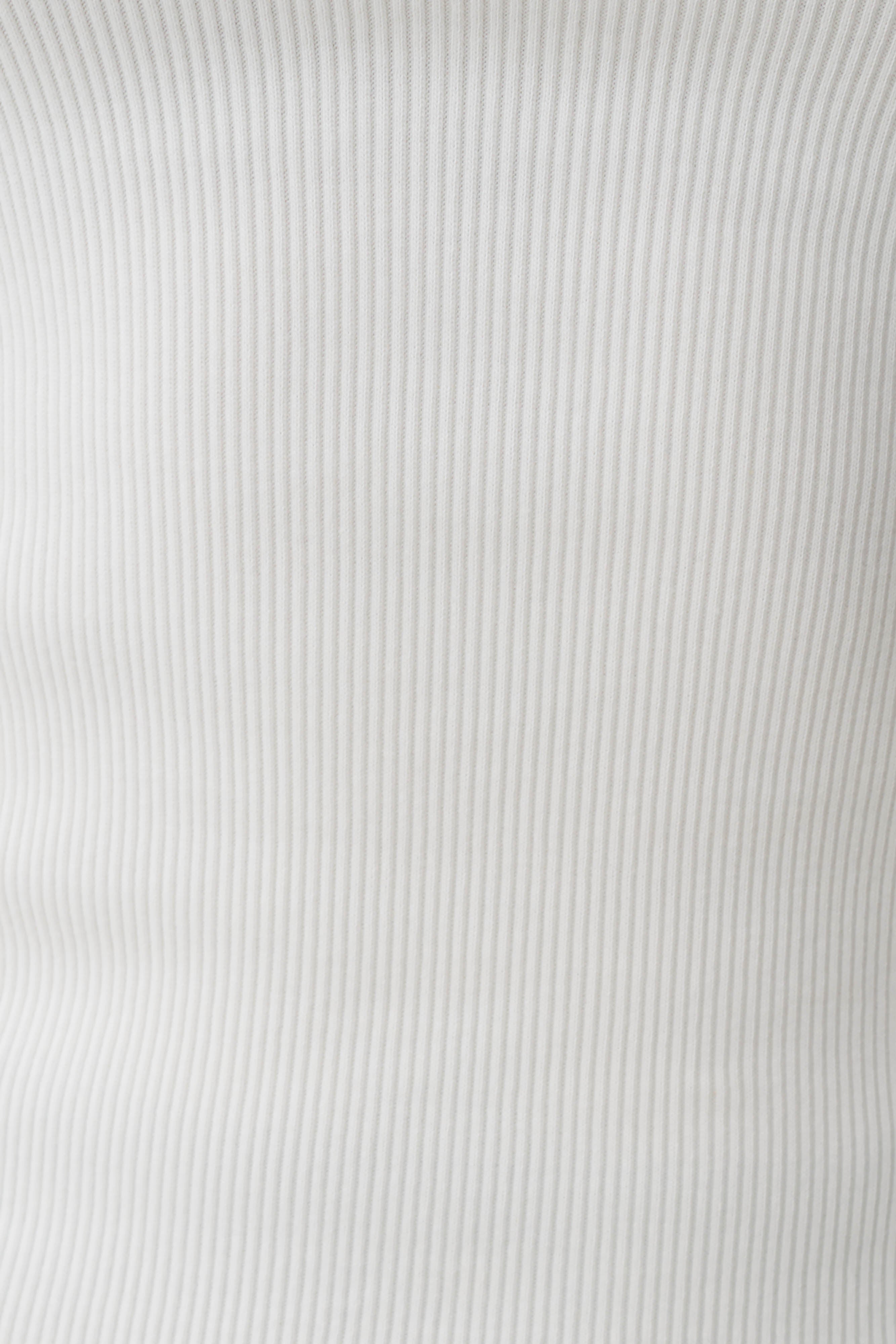 Aisling Ribbed Square Neck Sleeveless Top - Ivory