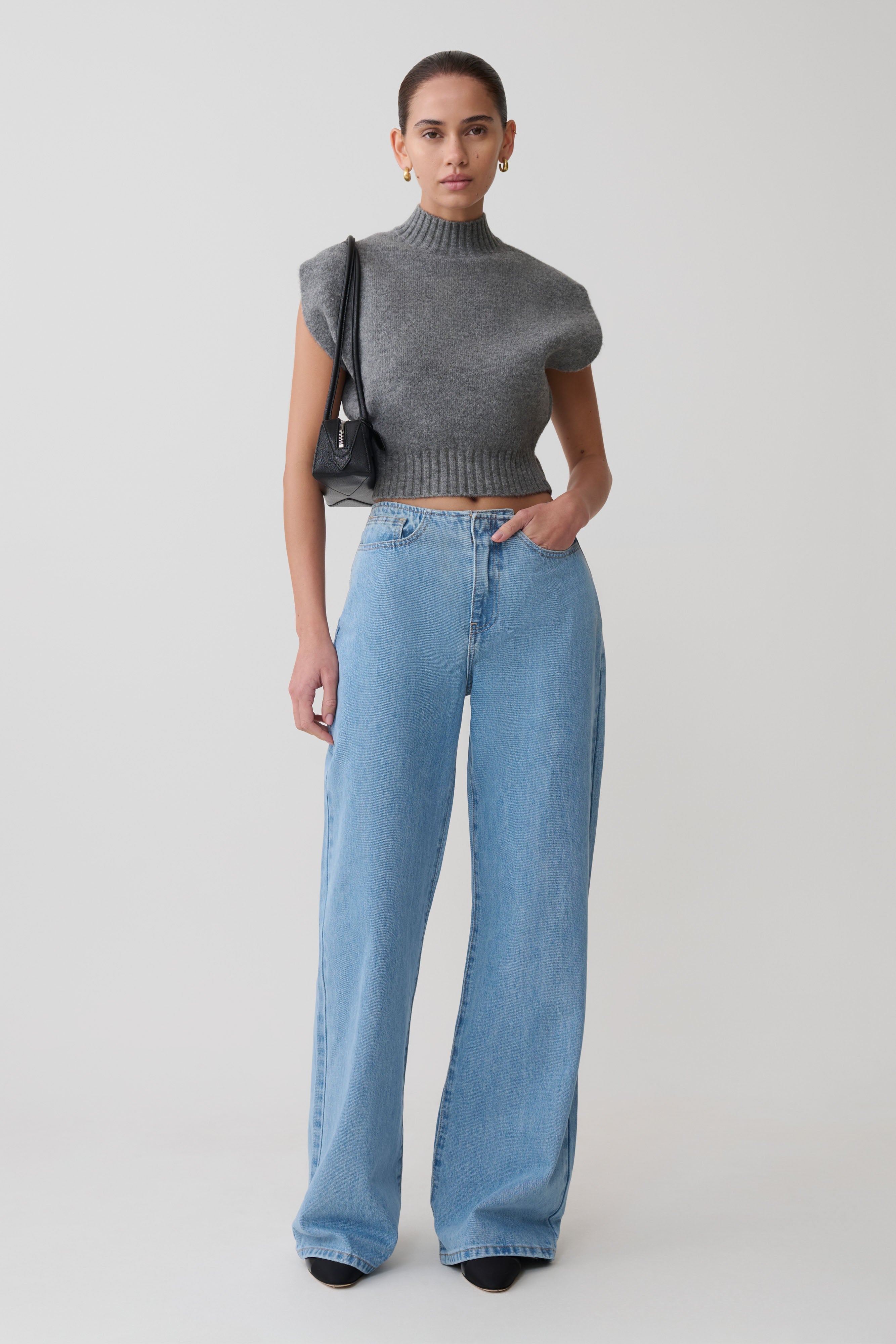 Caitlin Mid Rise Denim Jeans - Classic Blue
