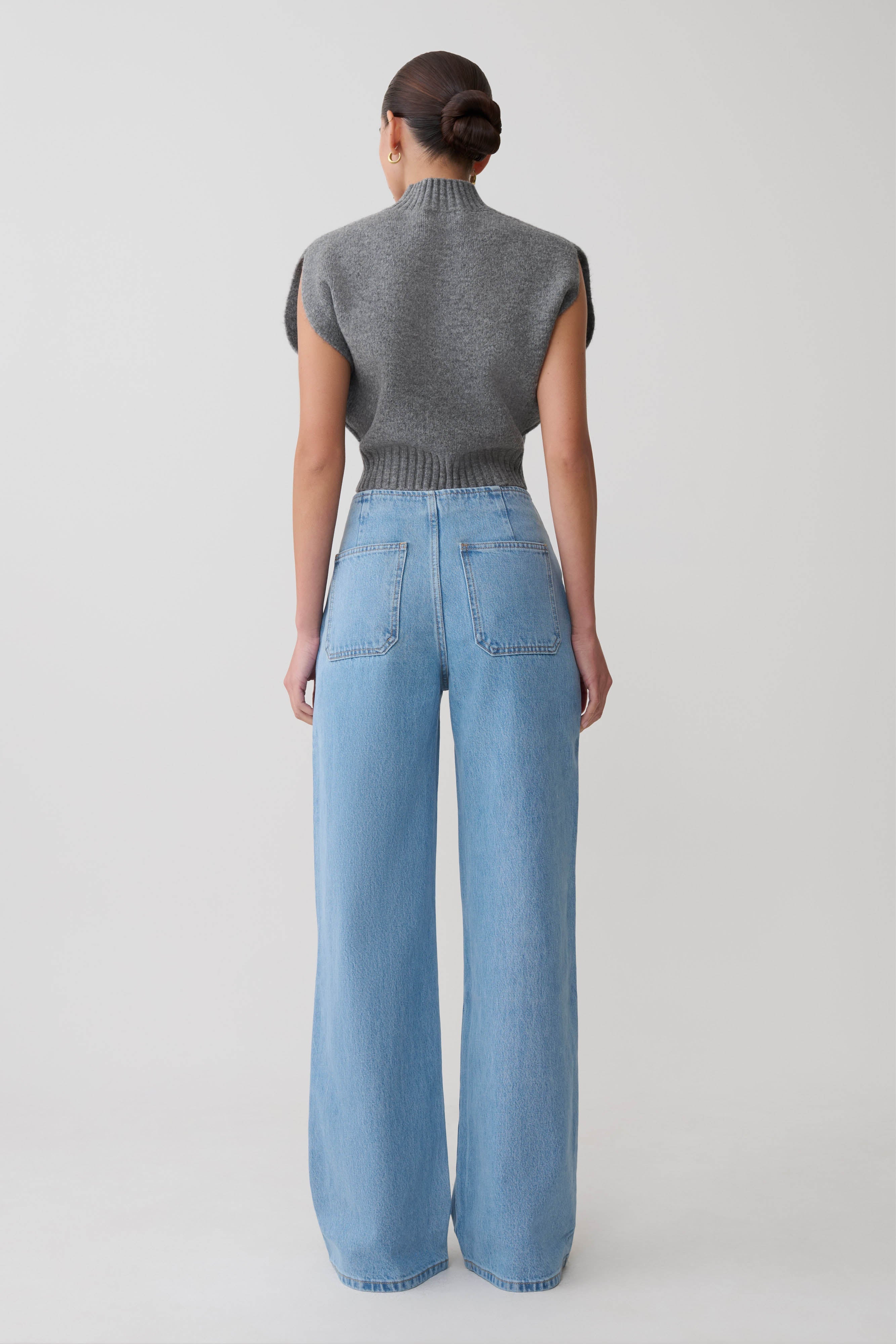 Caitlin Mid Rise Denim Jeans - Classic Blue