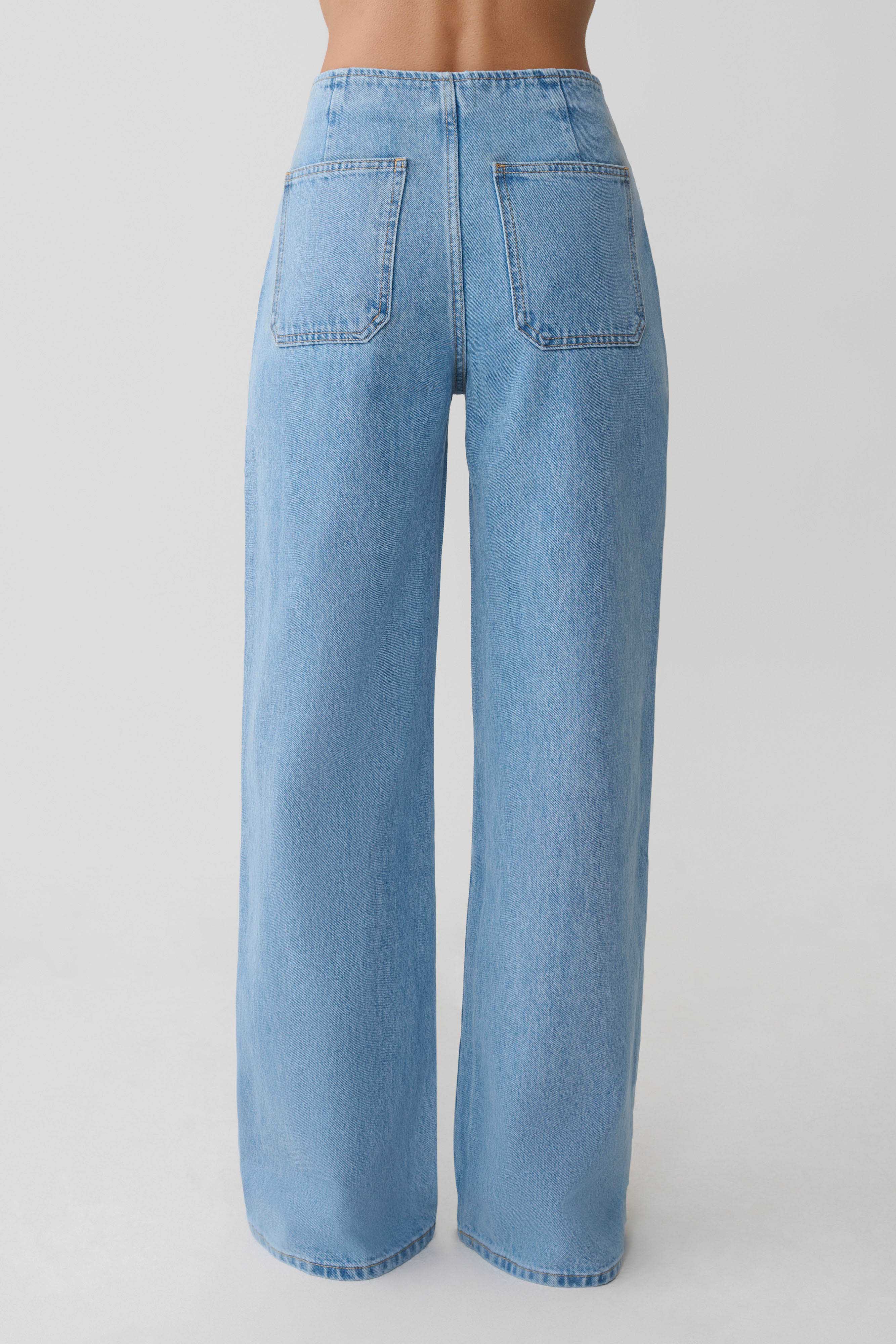 Caitlin Mid Rise Denim Jeans - Classic Blue