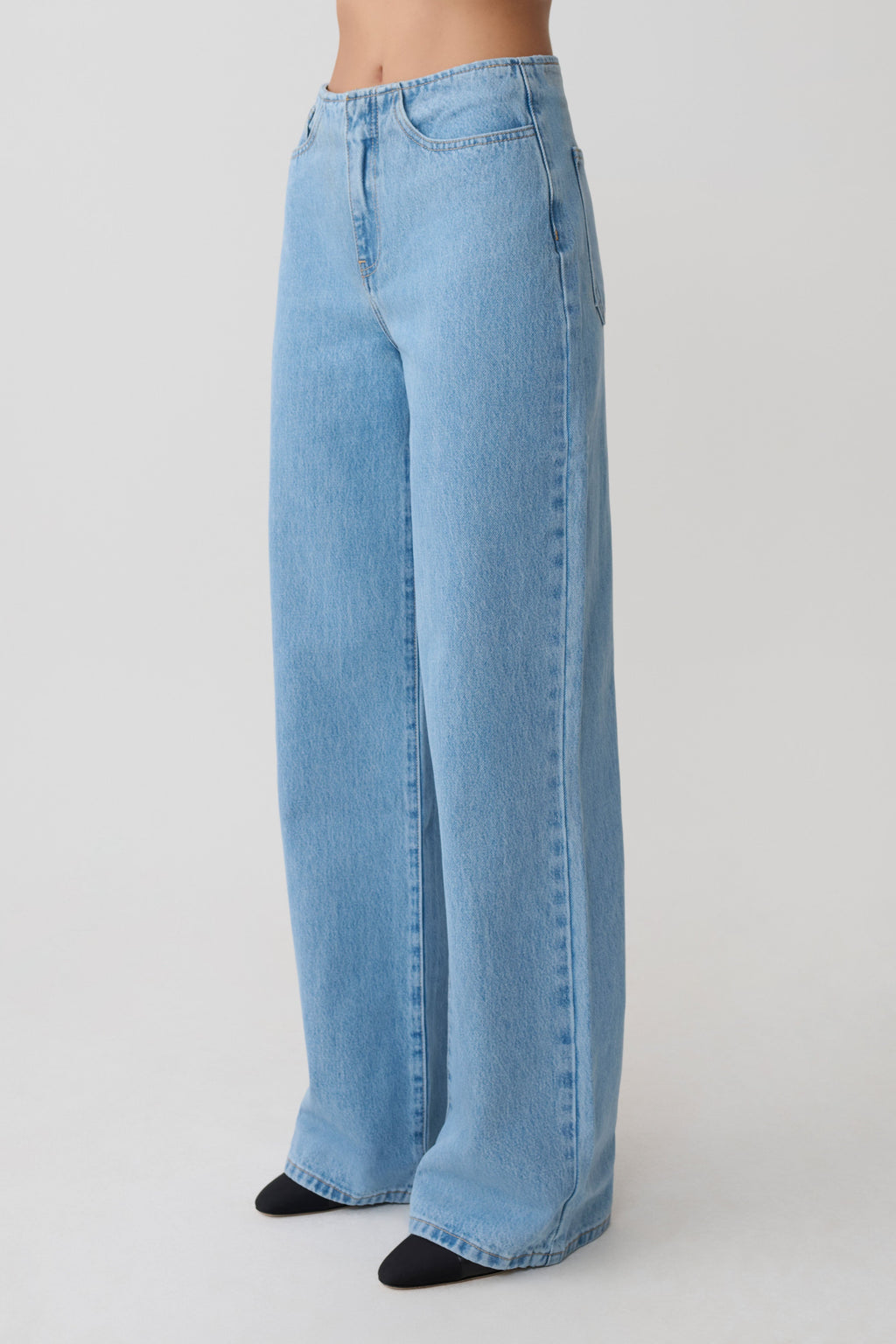 Caitlin Mid Rise Denim Jeans - Classic Blue