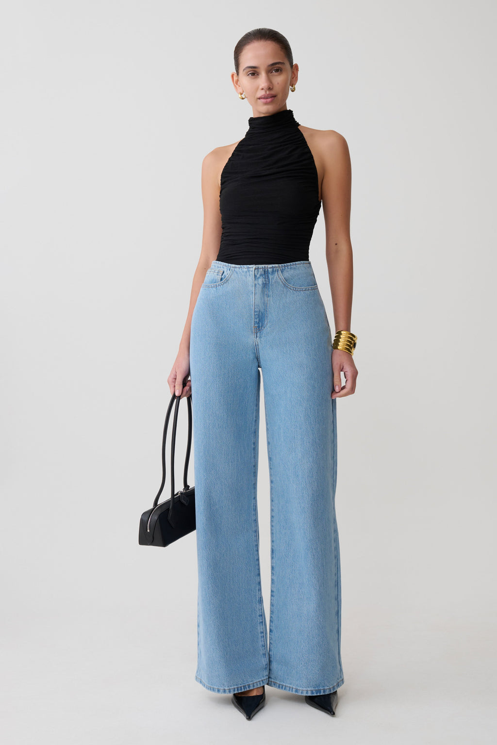 Caitlin Mid Rise Denim Jeans - Classic Blue