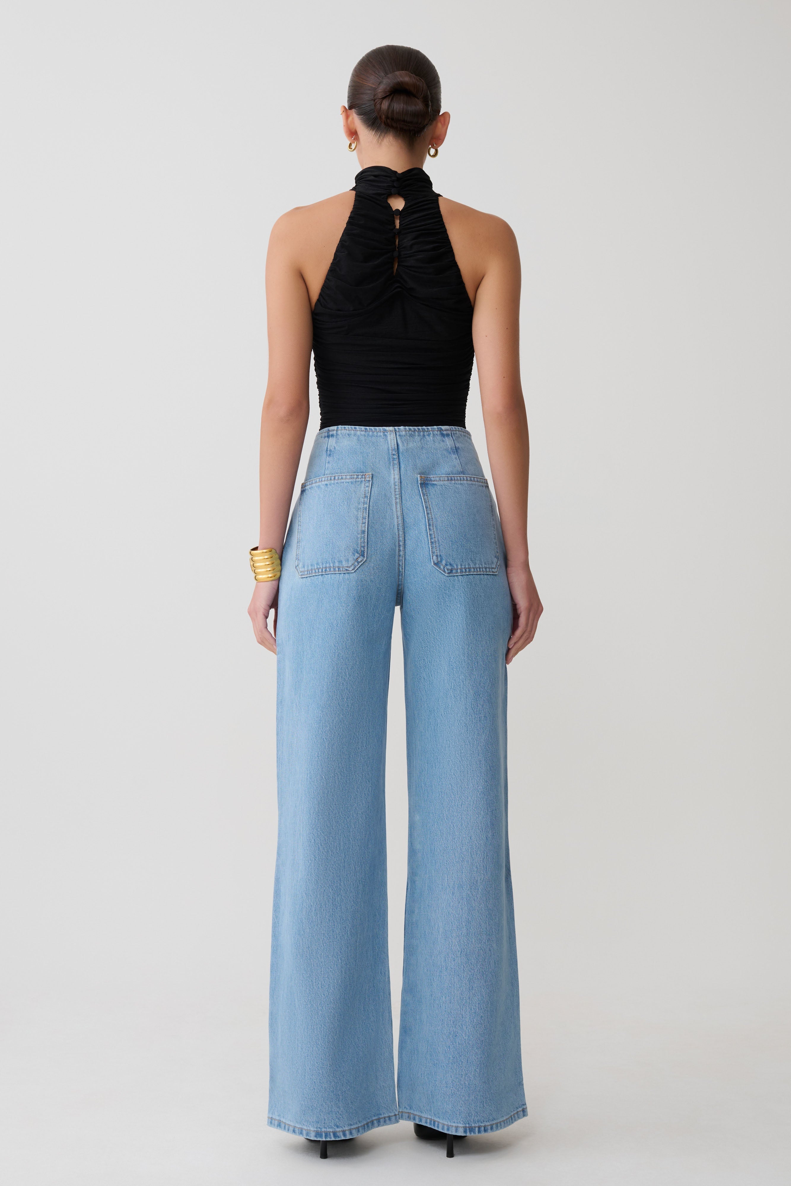 Caitlin Mid Rise Denim Jeans - Classic Blue