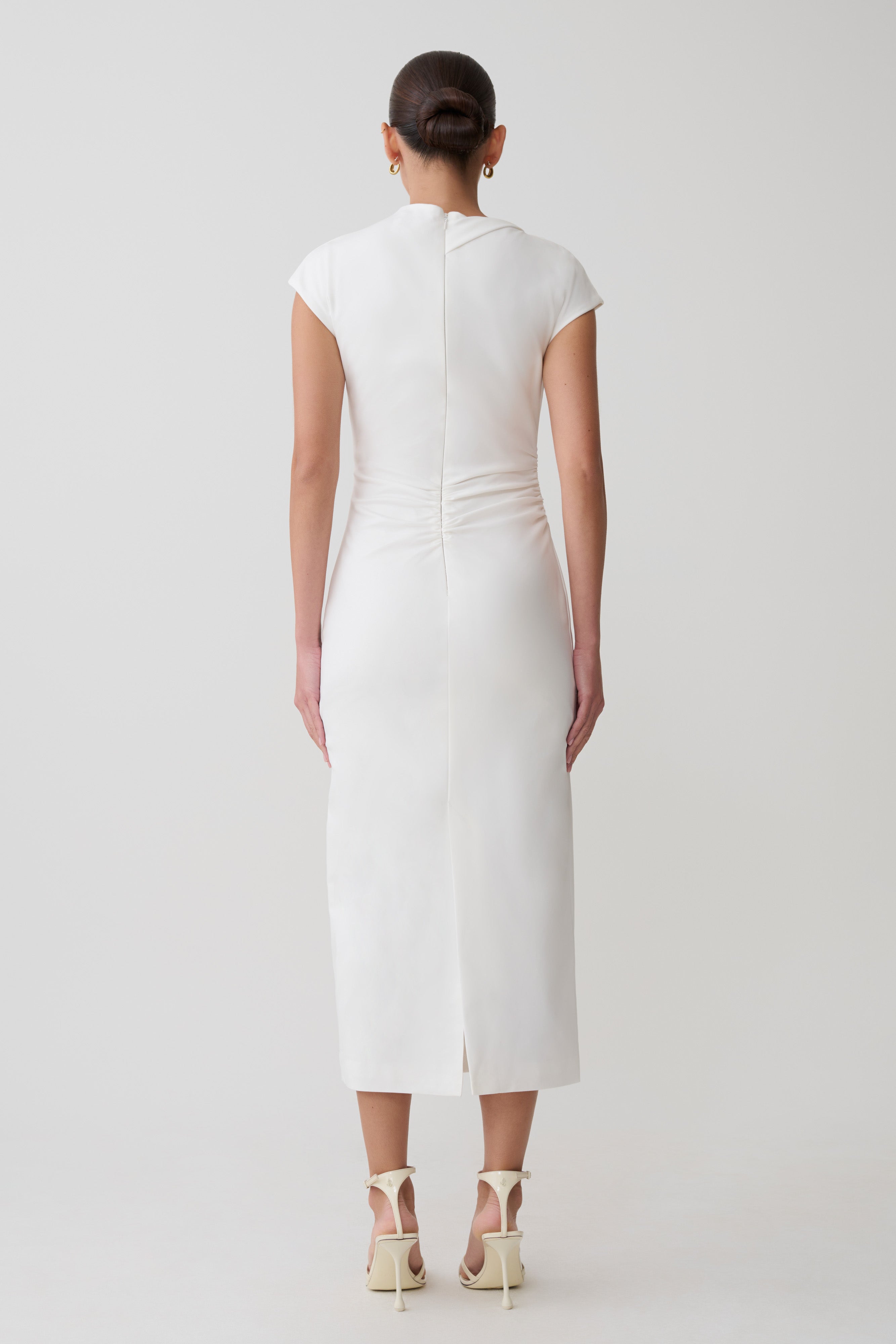 Lorena Cotton Midi Dress - White