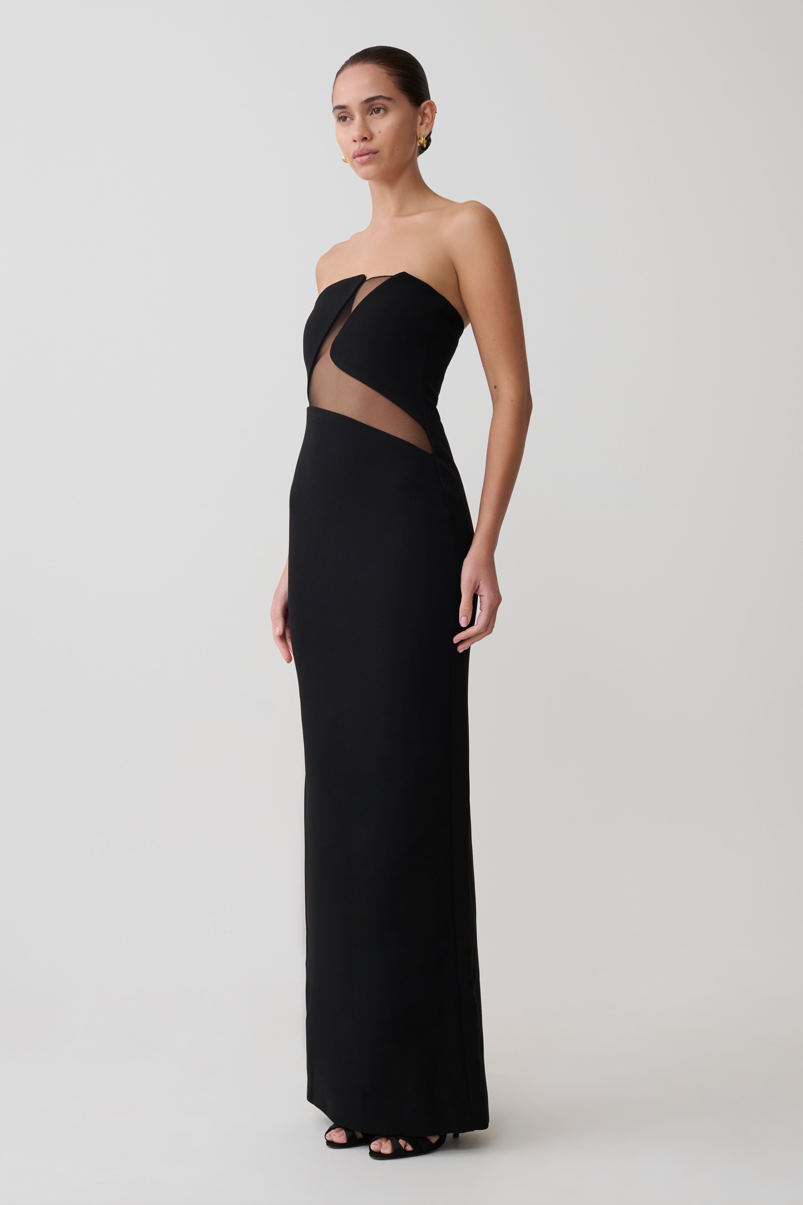 Lianne Strapless Maxi Dress - Black