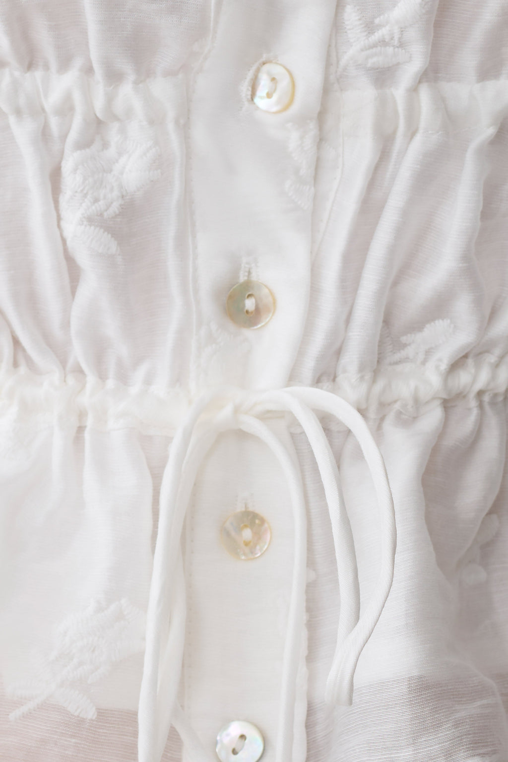 Vivian Embroidered Sleeveless Top - White