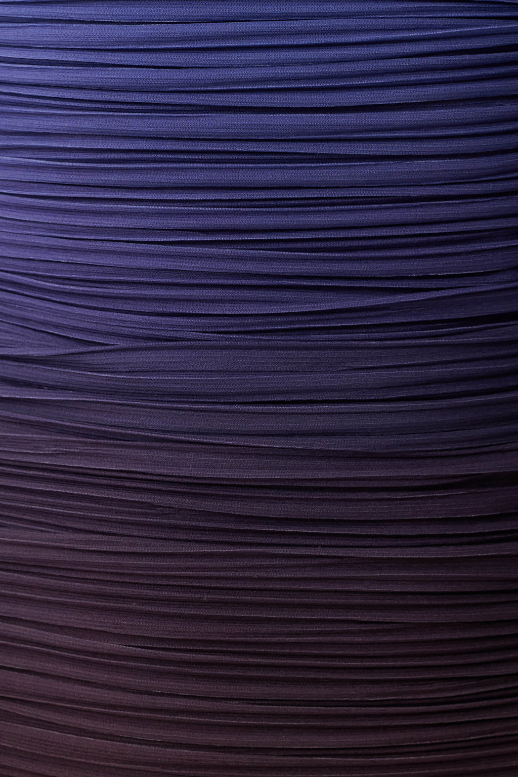 Azizi Pleated Halter Midi Dress - Chocolate & Blue Ombre Print
