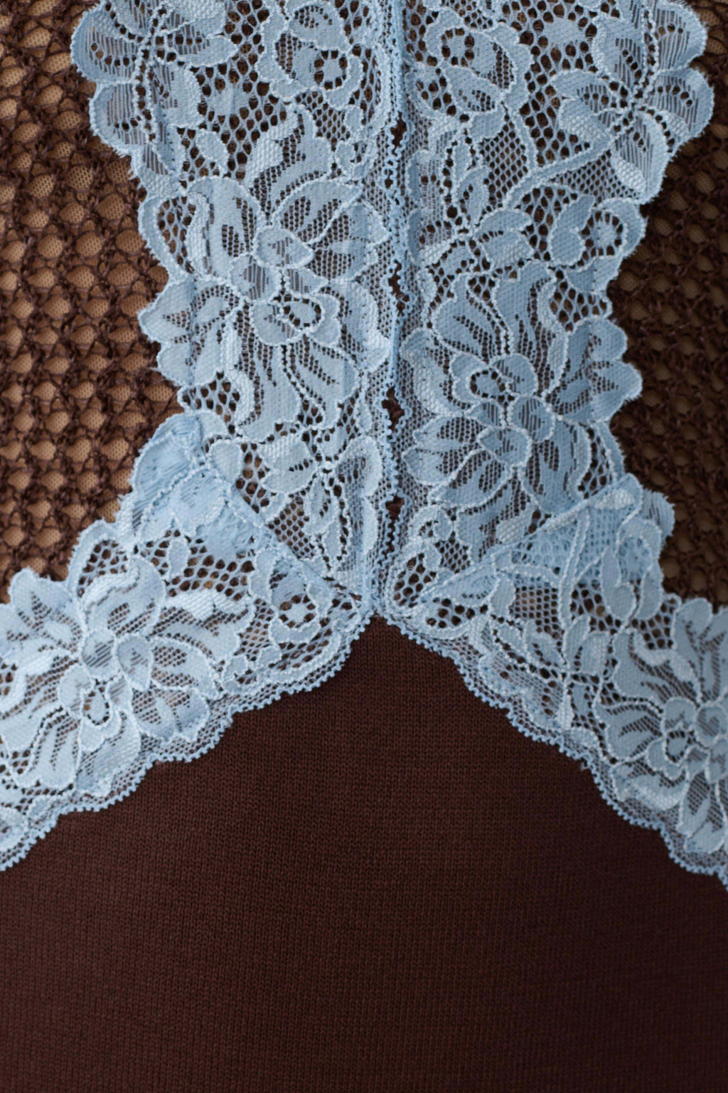 Bray Knit & Lace Maxi Dress - Chocolate/Blue