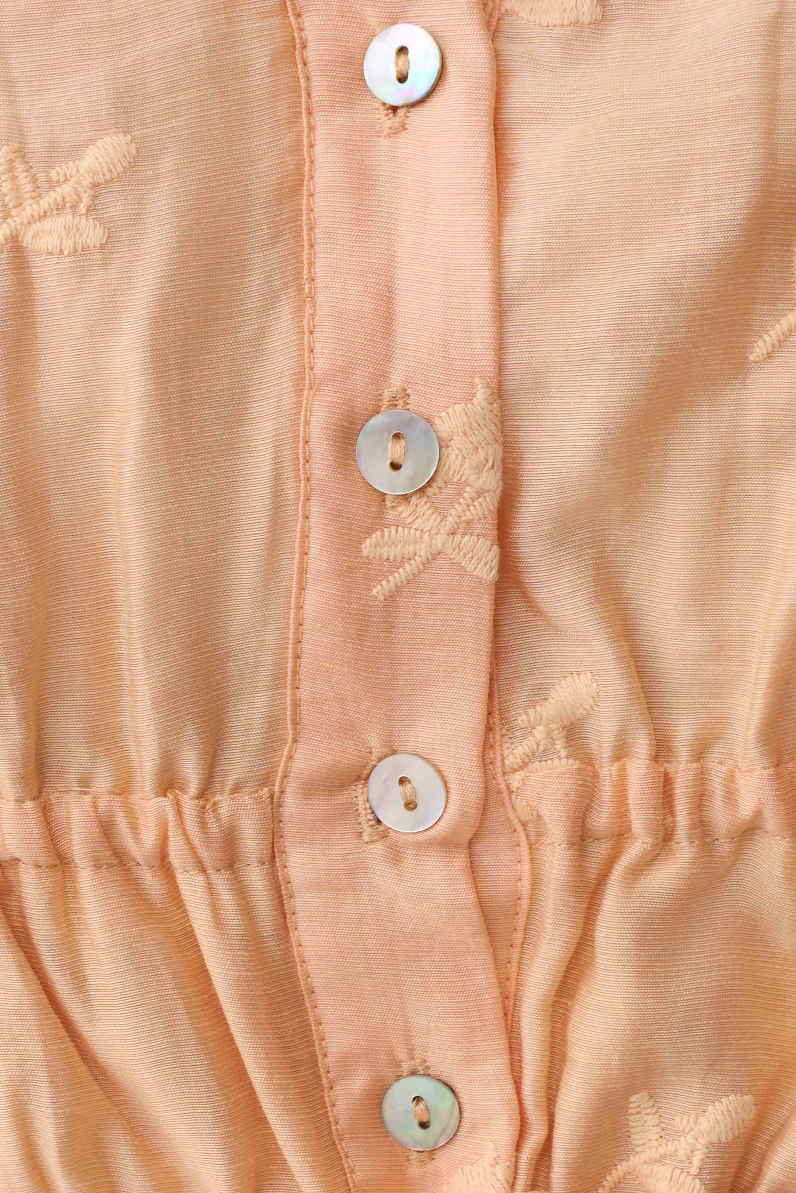 Vivian Embroidered Sleeveless Top - Orange