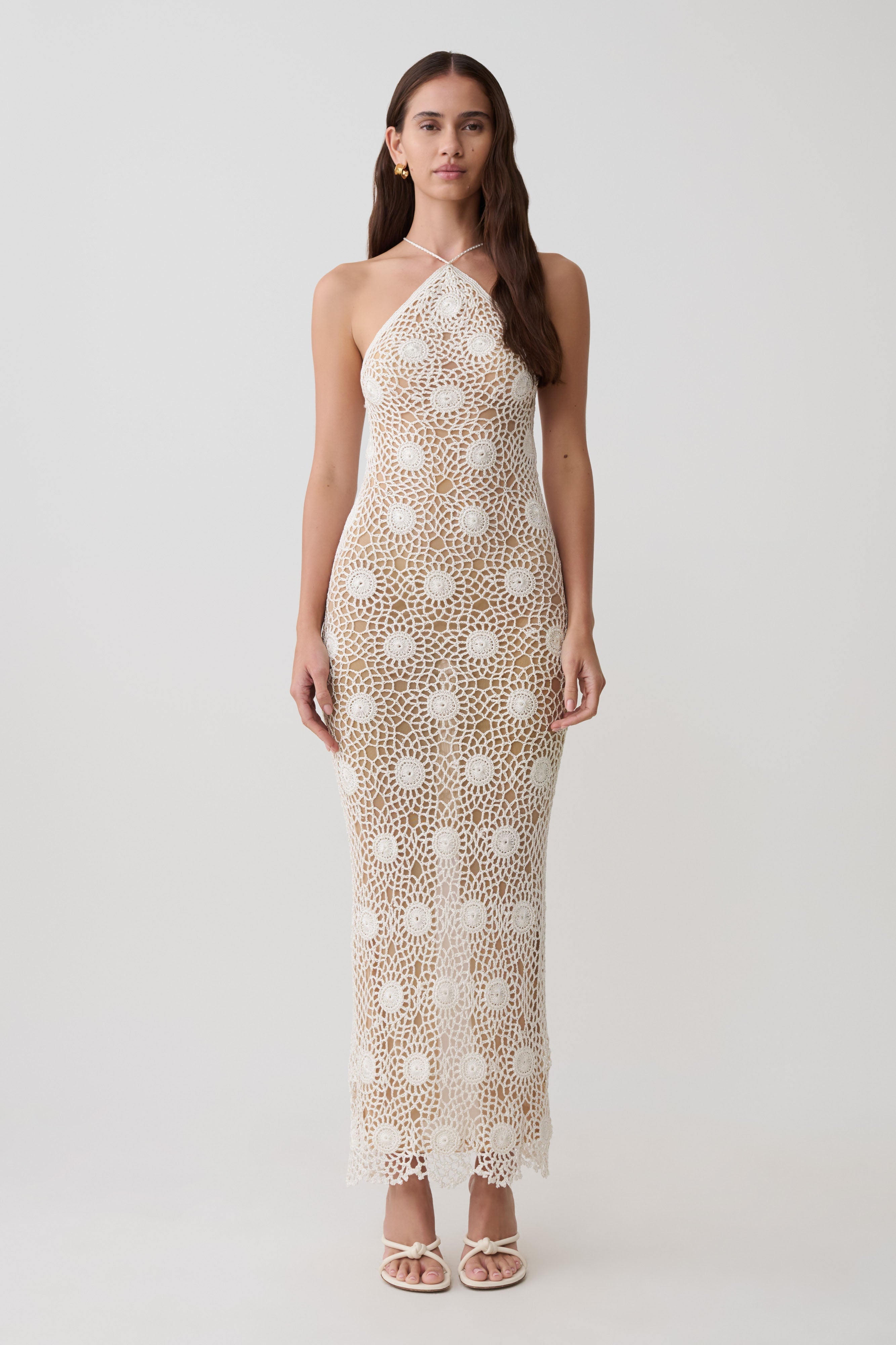 Sam Halter Hand Crochet Maxi Dress - Ivory