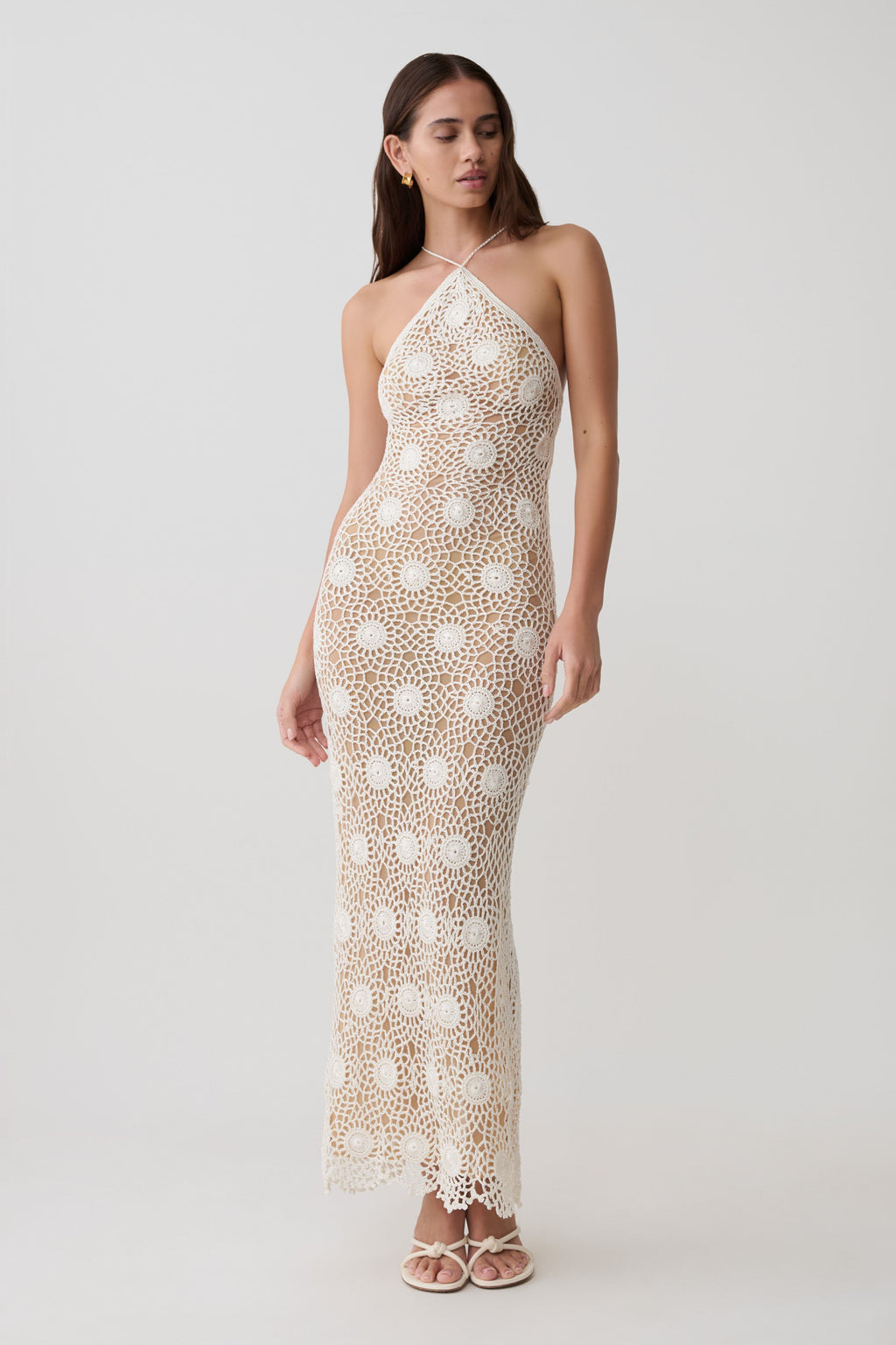 Sam Halter Hand Crochet Maxi Dress - Ivory