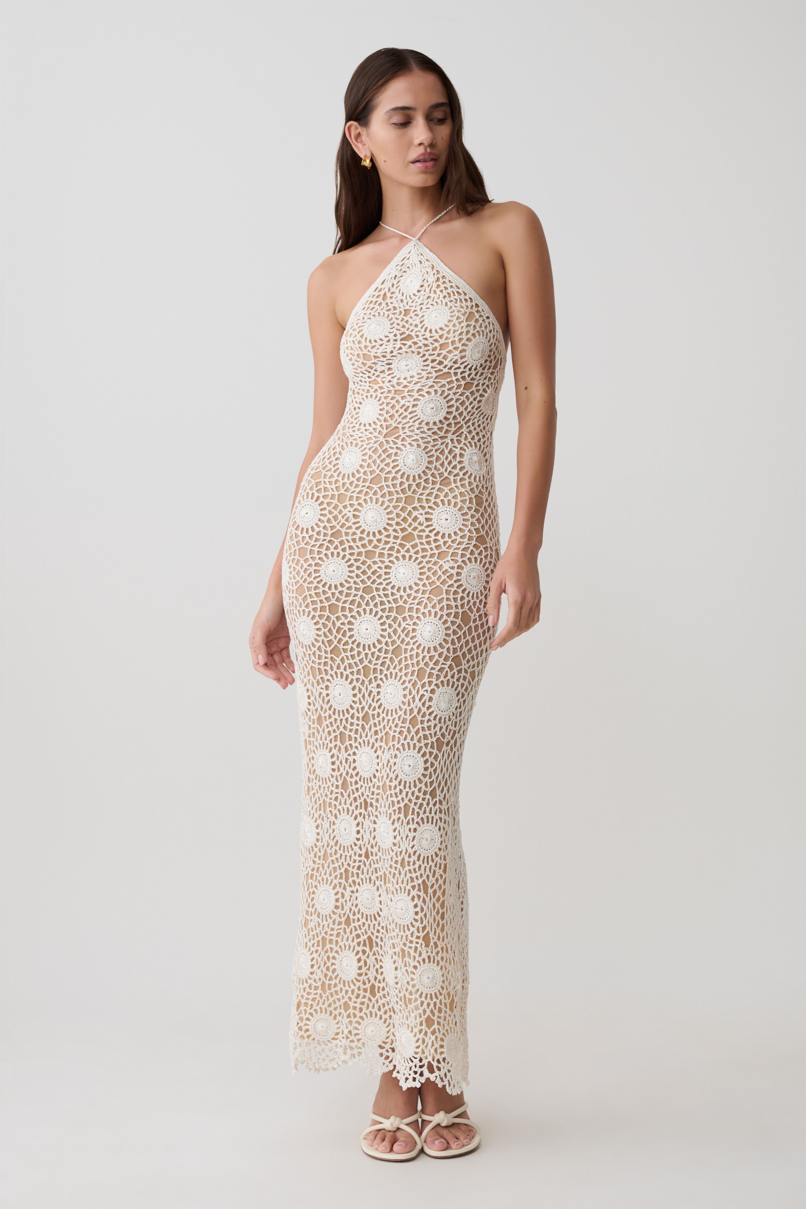 Sam Halter Hand Crochet Maxi Dress - Ivory