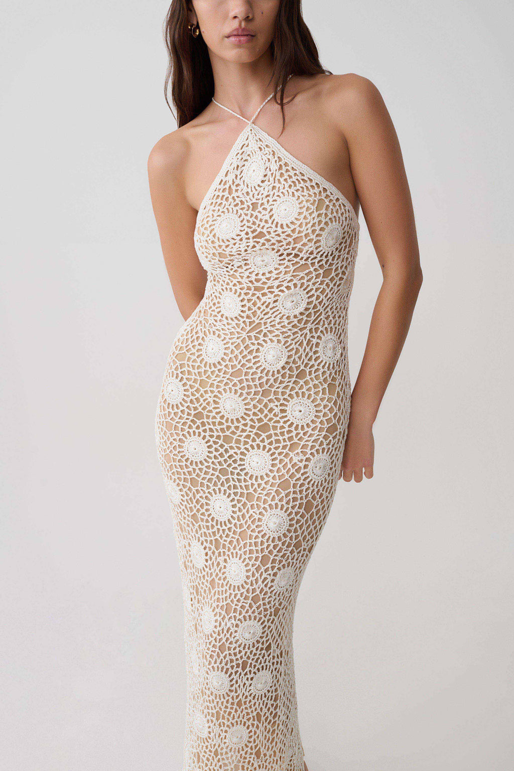 Sam Halter Hand Crochet Maxi Dress - Ivory