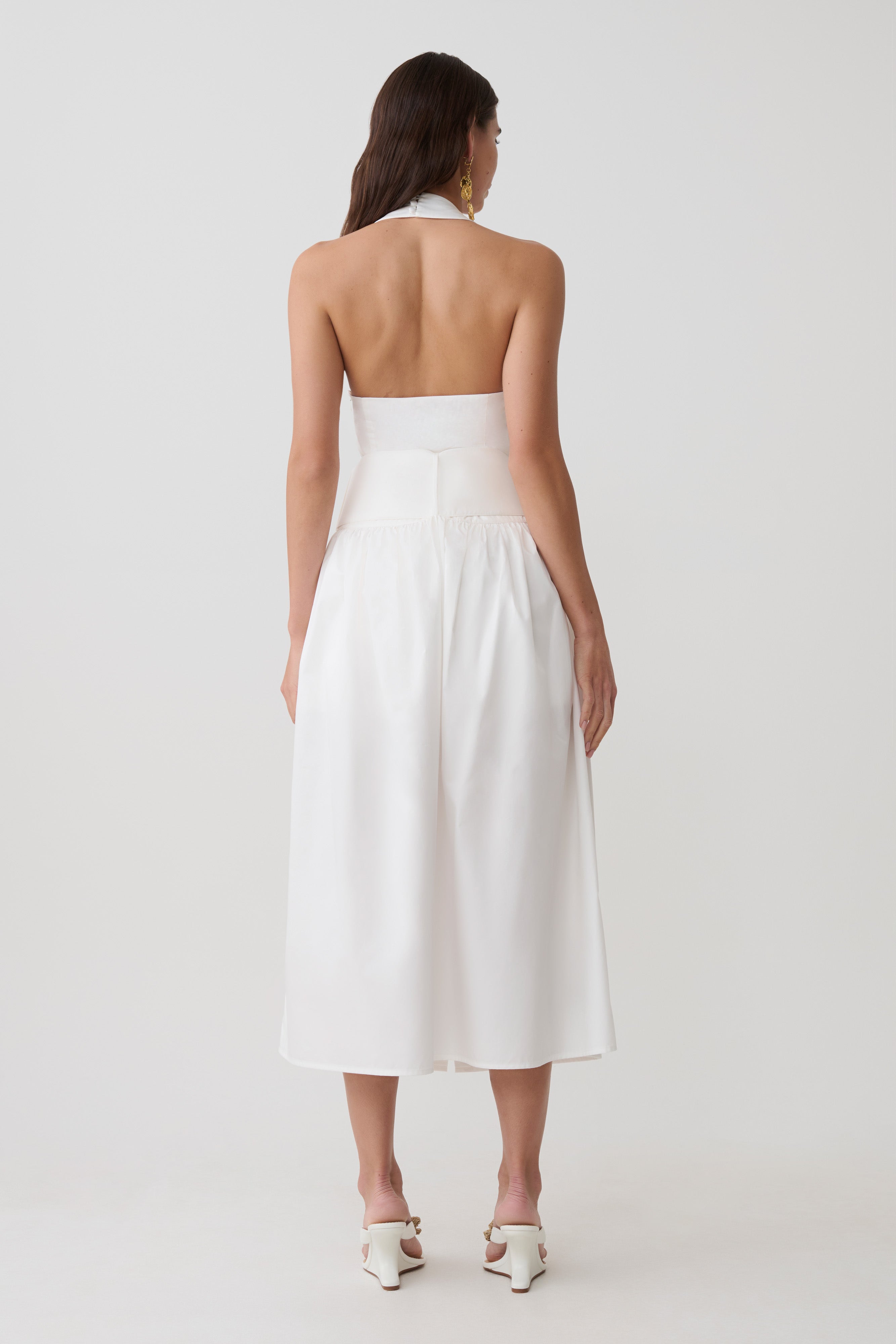 Emery Multi-Wear Cotton Midi Dress - White
