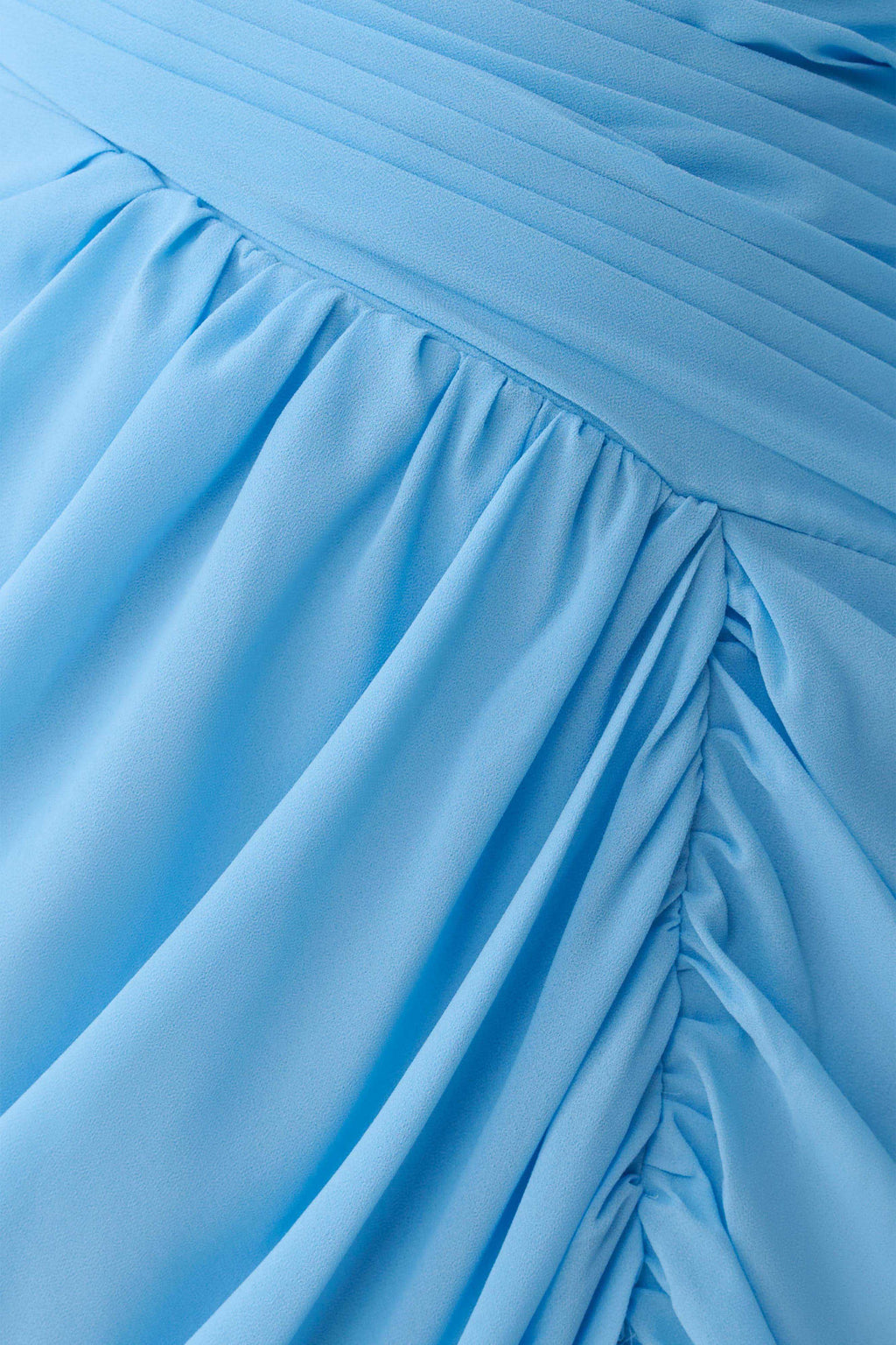 Micaela Chiffon Gathered Maxi Dress - Alaskan Blue