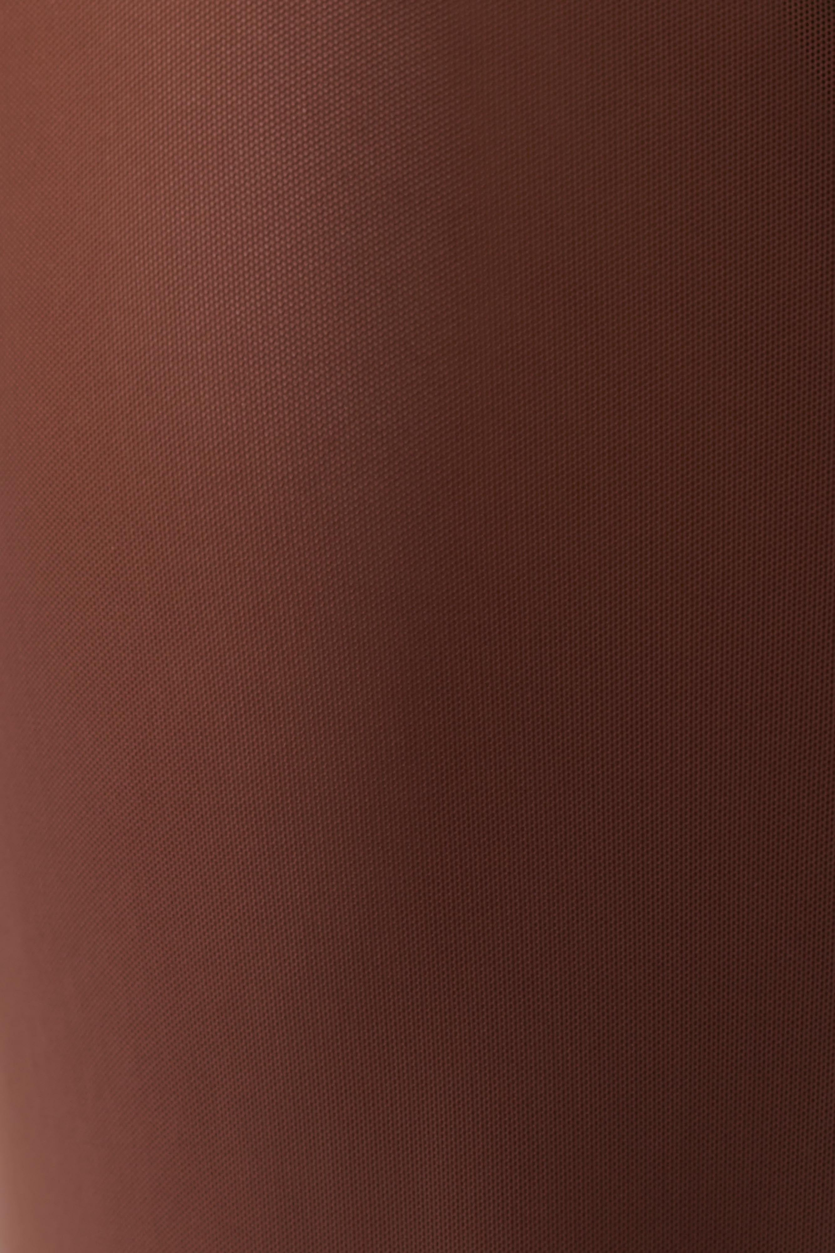 Ethal Mesh Cowl Neck Beaded Maxi Dress - Chocolate