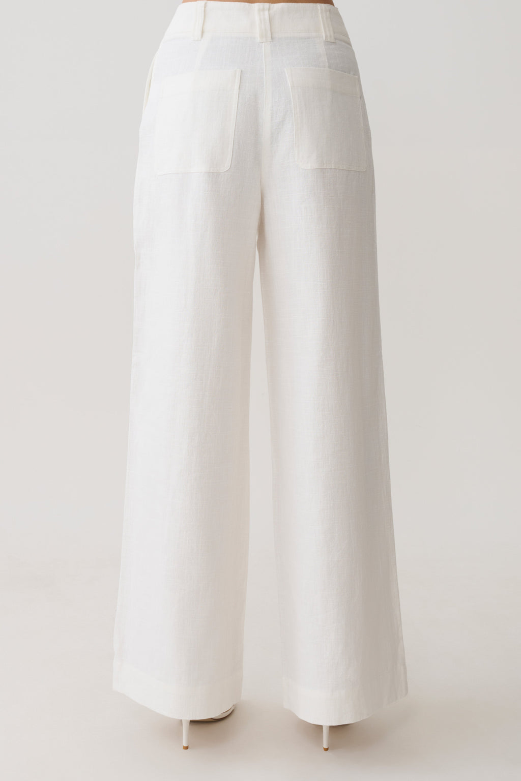 Brielle Straight Leg Pant - White