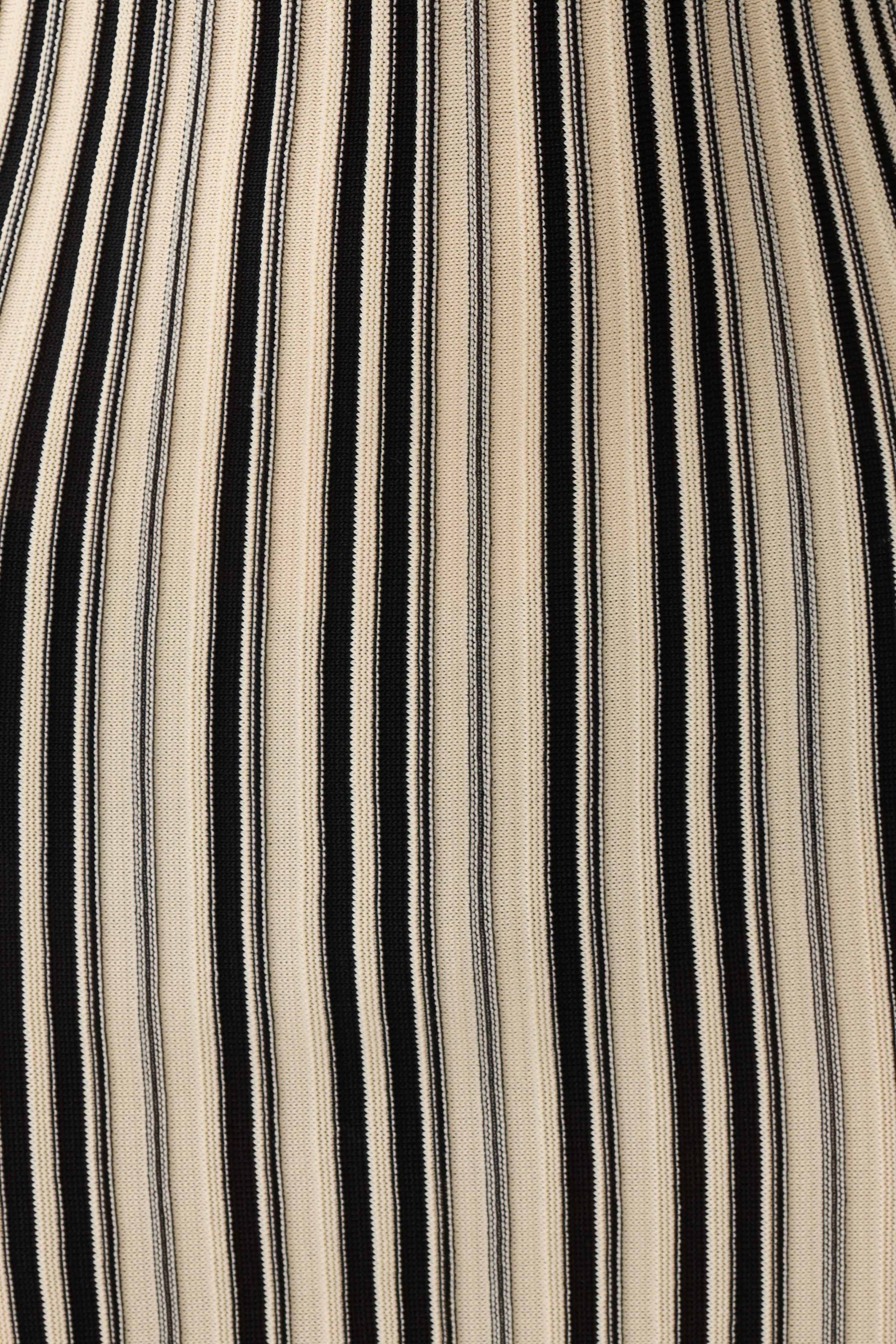 Meggie Striped Sleeveless Mini Dress - Black/Ivory