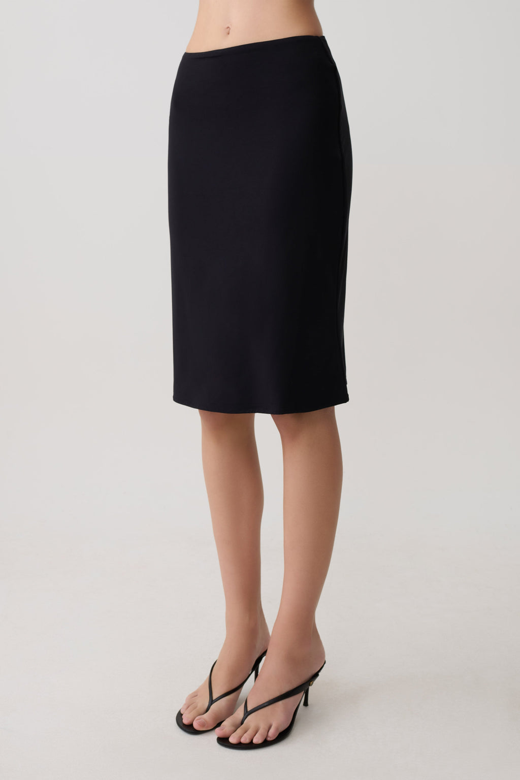 Greer Knee Length Skirt - Black