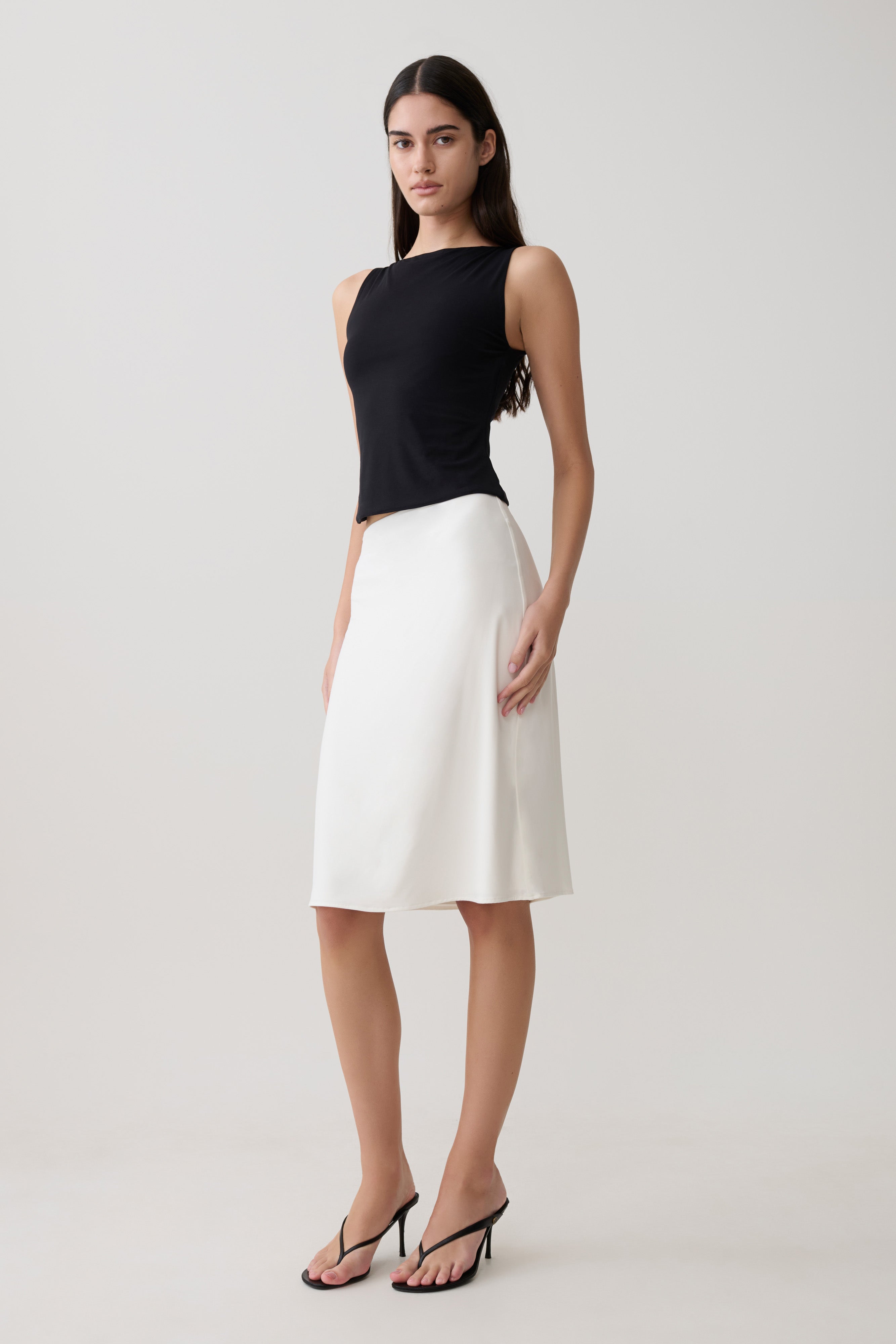 Nicolette Sleeveless Tank Top - Black