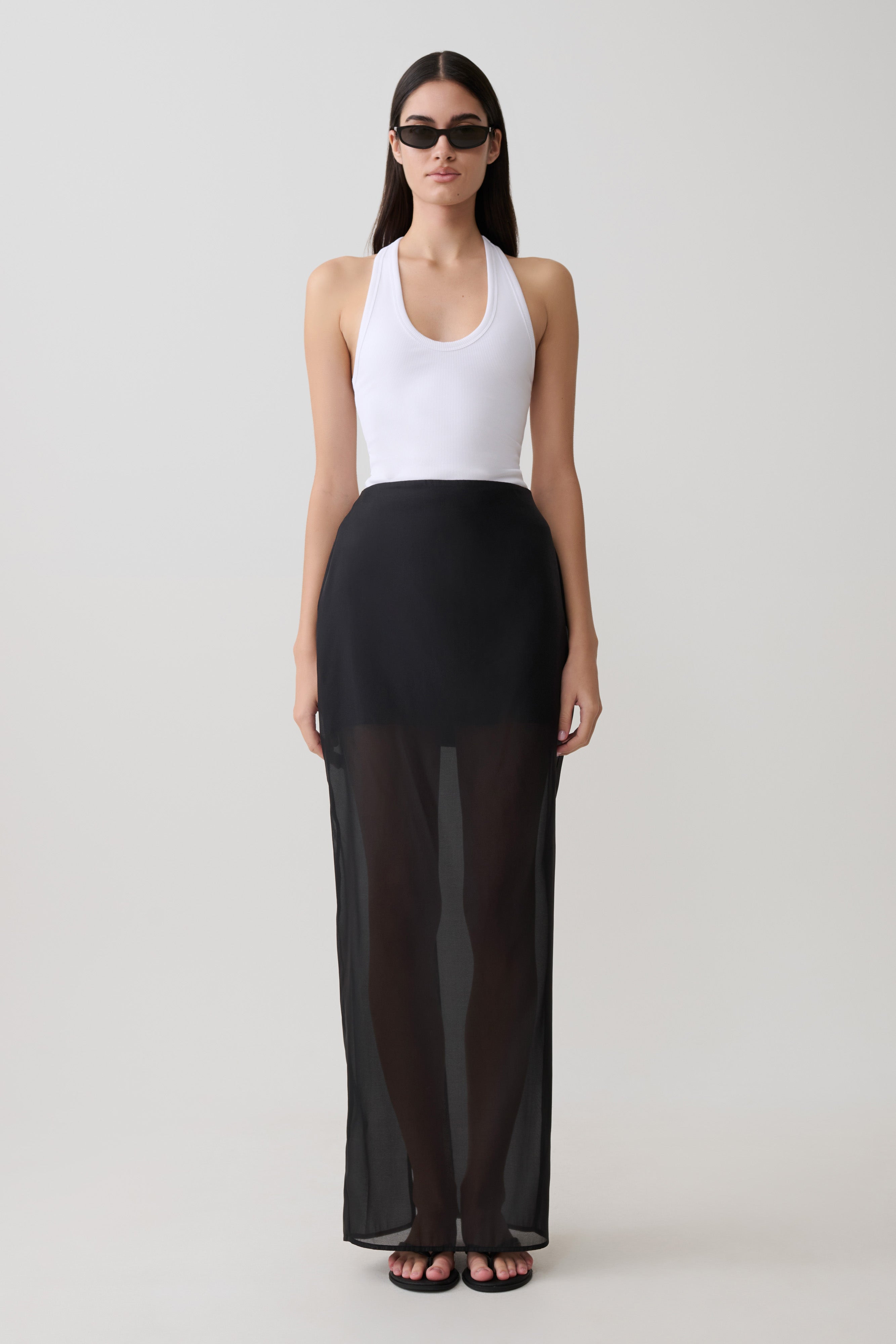 Actress Ribbed Tank - White