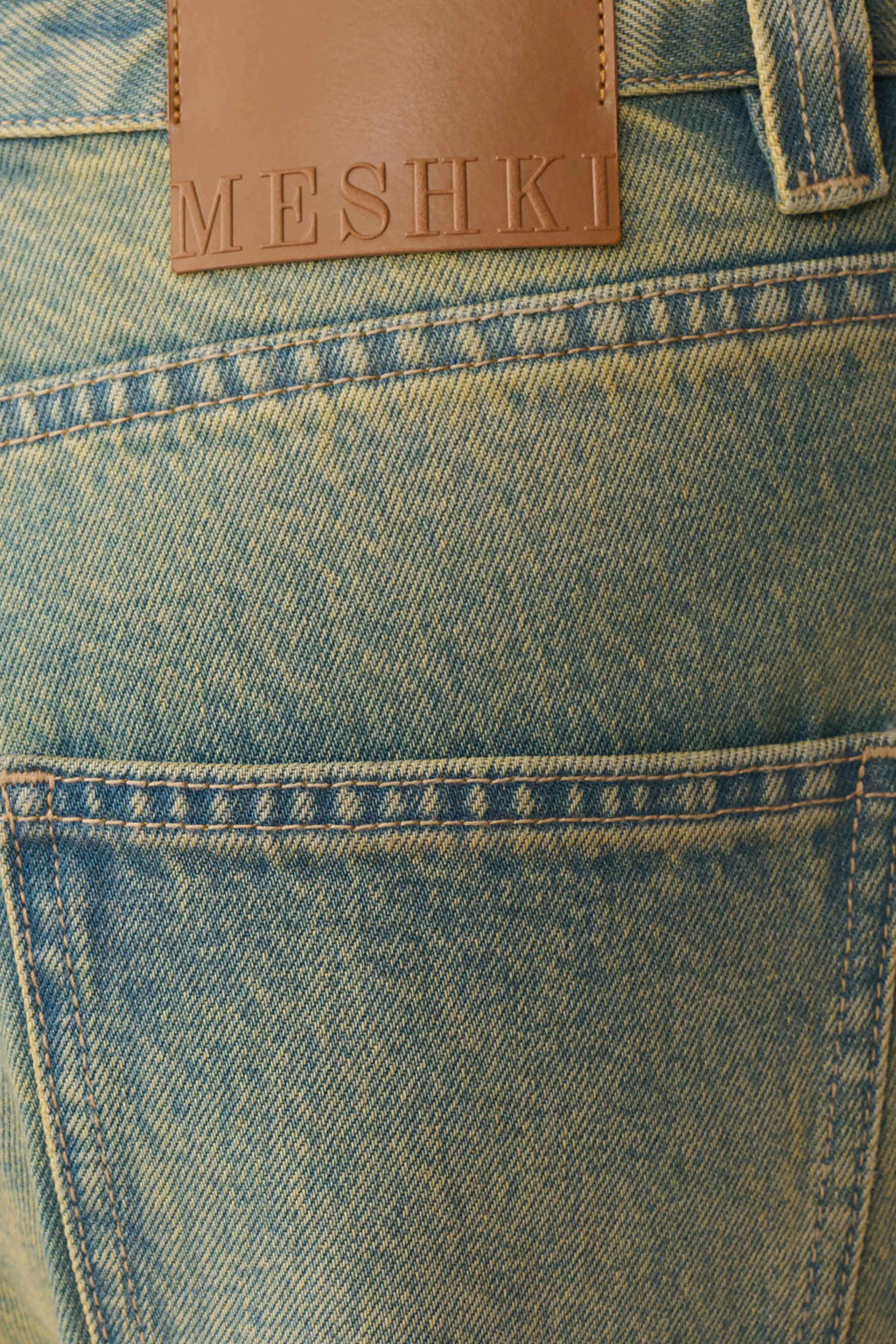 Joey Mid Rise Wide Leg Jeans - Green Wash