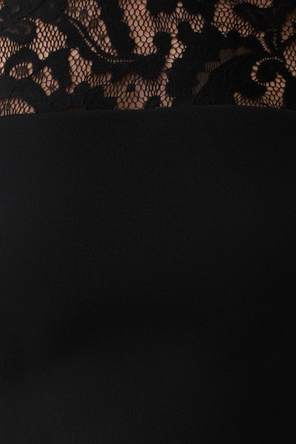 Aurelie Long Sleeve Lace Mini Dress - Black
