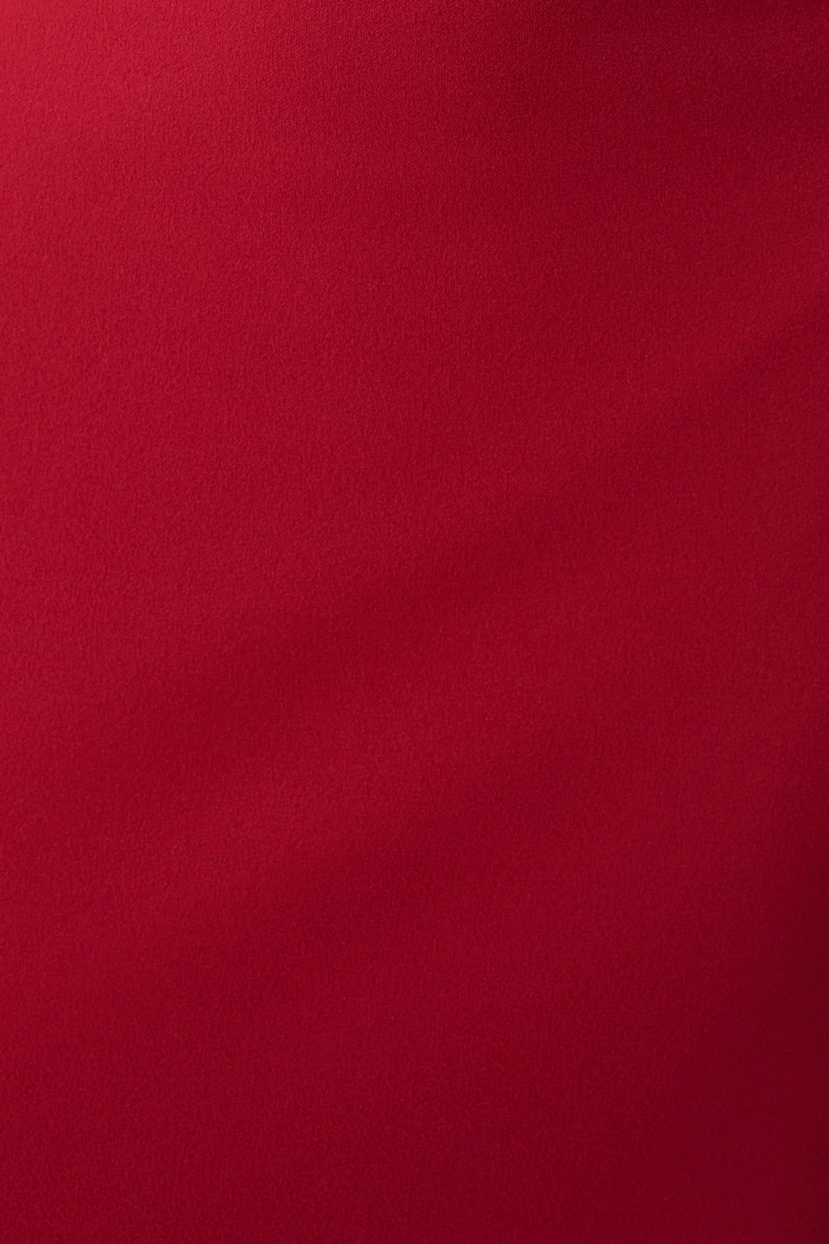 Allyra Scoop Stretch Crepe Midi Dress - Red