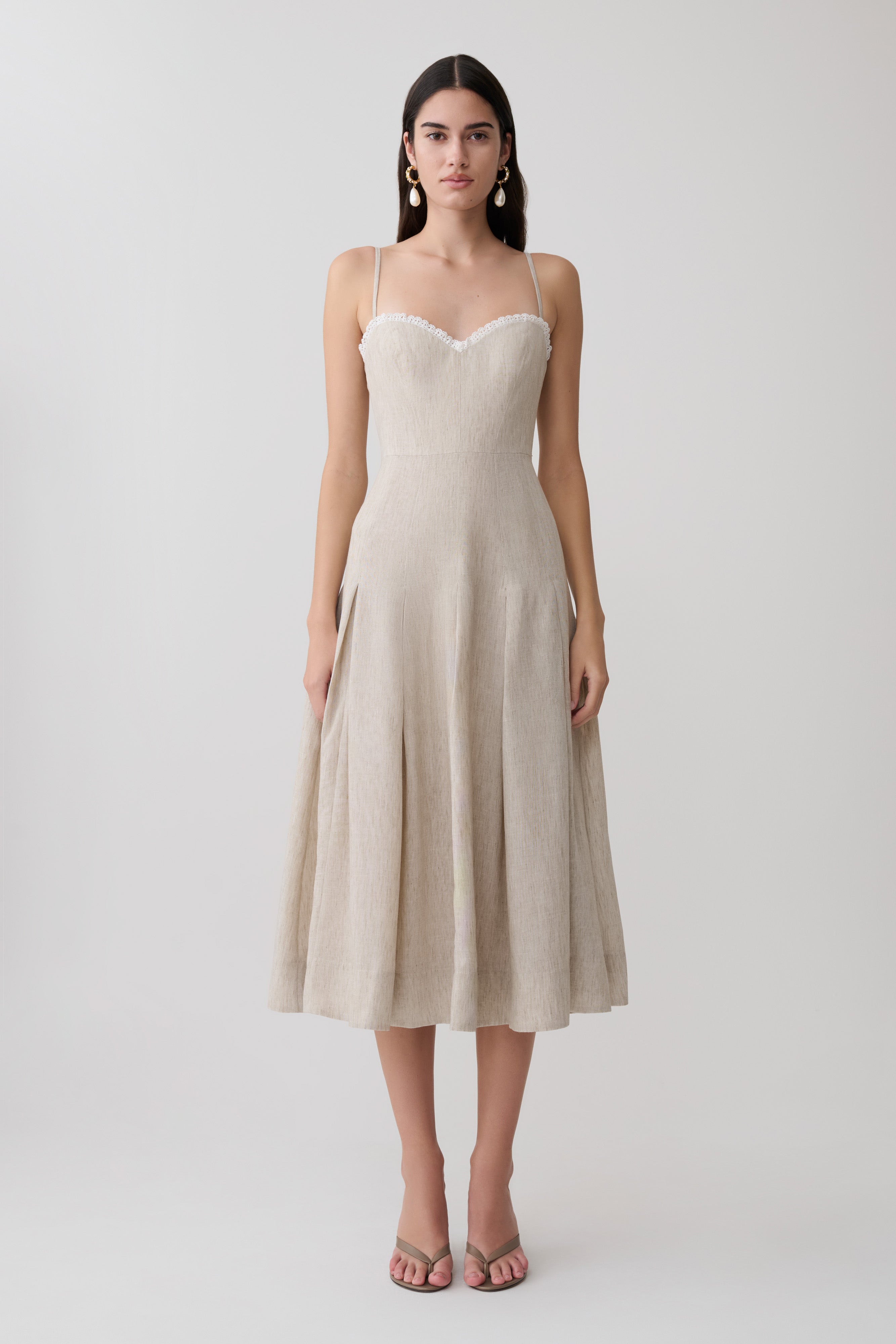 Taylor Midi Dress - Natural