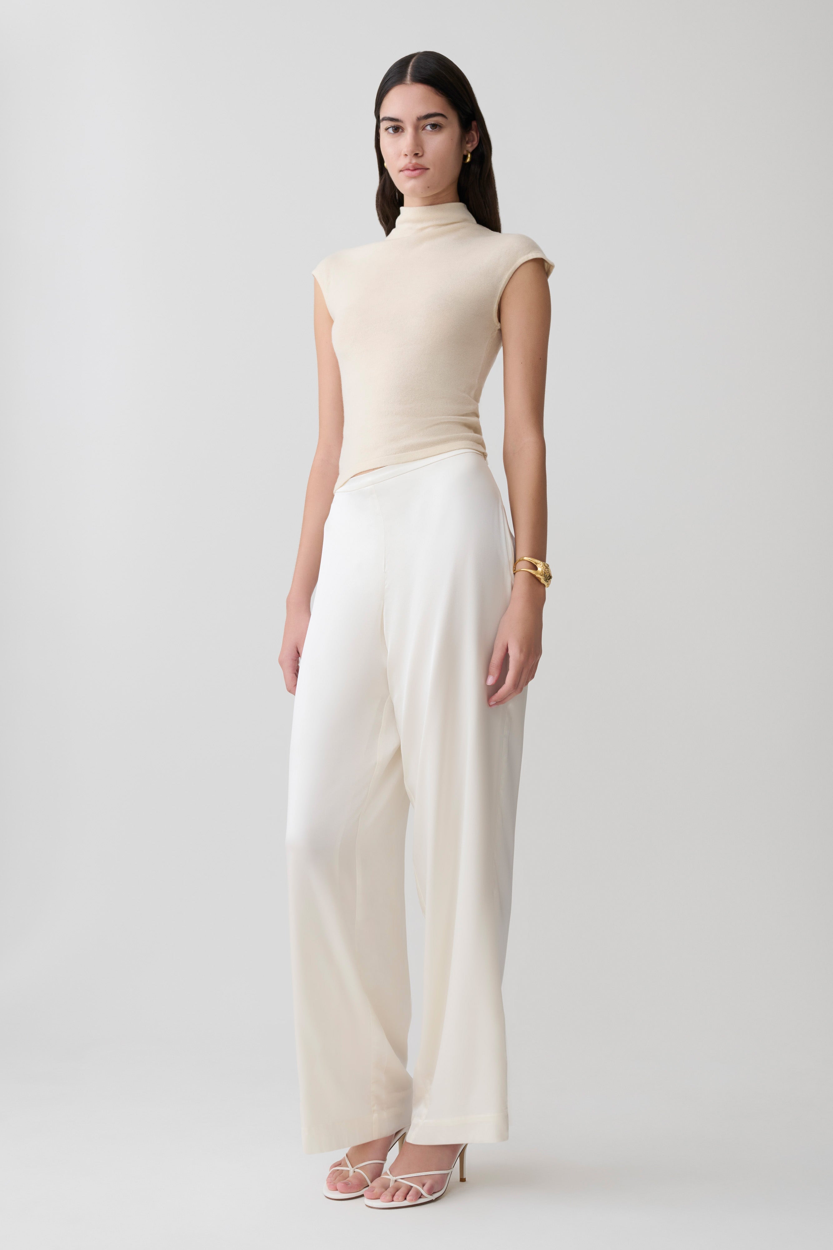 Sonny Short Sleeve Knit Top - Cream